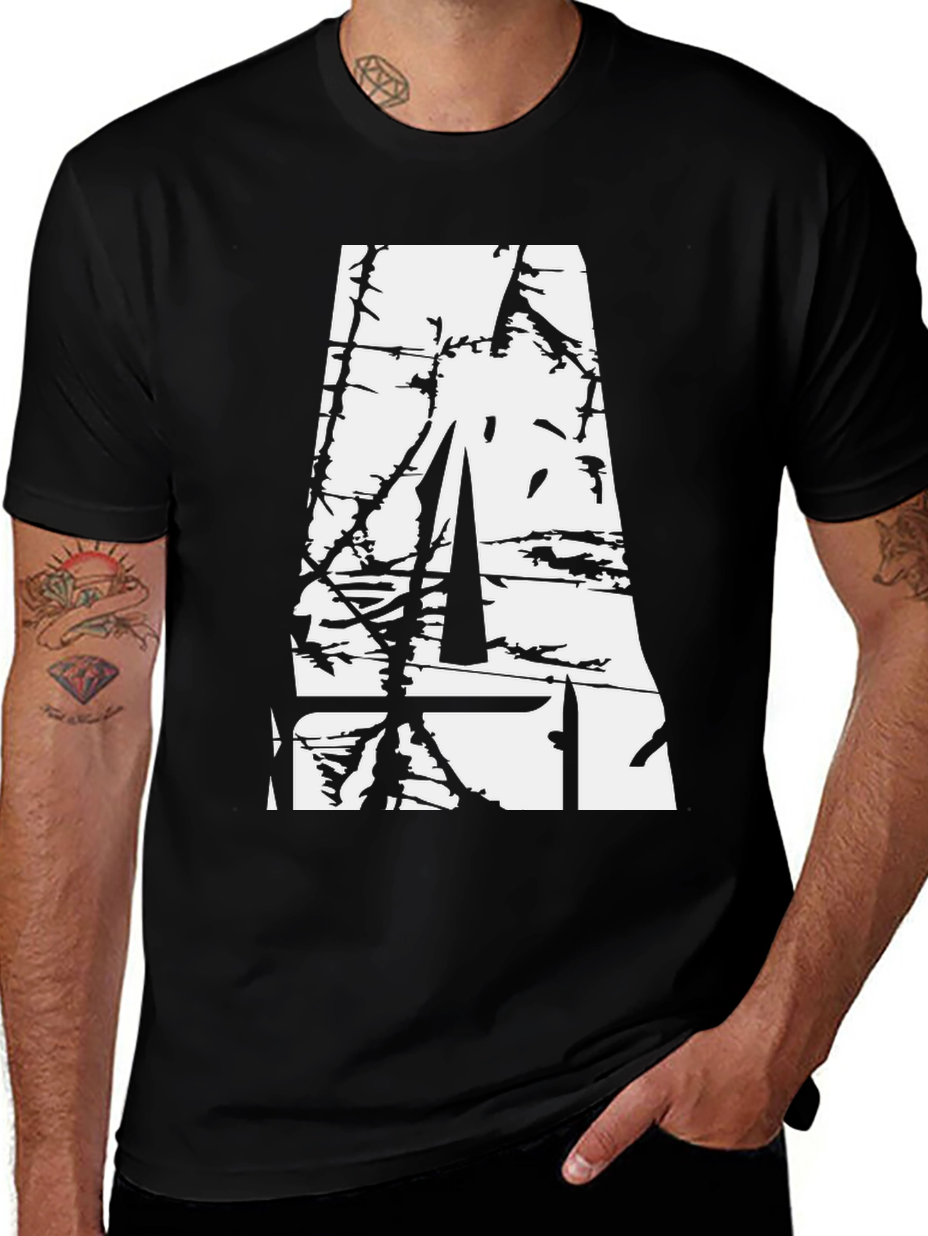 Variant 22 of Abstract Graphic Black T-Shirt