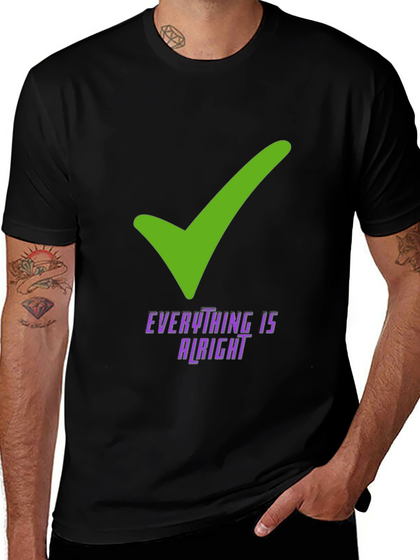 Everything Is Alright Tee - Checkmark Design