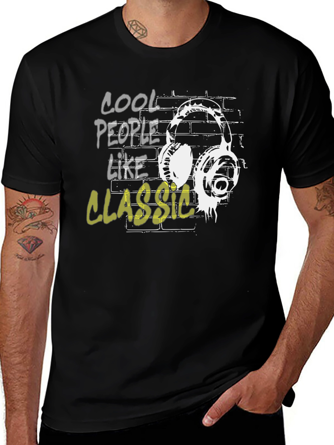 Variant 7 of Cool People Like Classic Black Graphic Tee