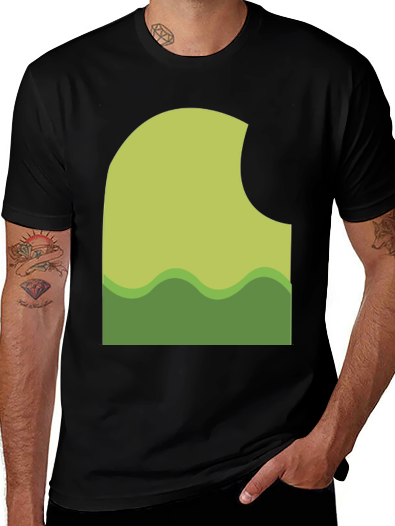 Variant 17 of Green Landscape T-Shirt - Stylish & Unique Design