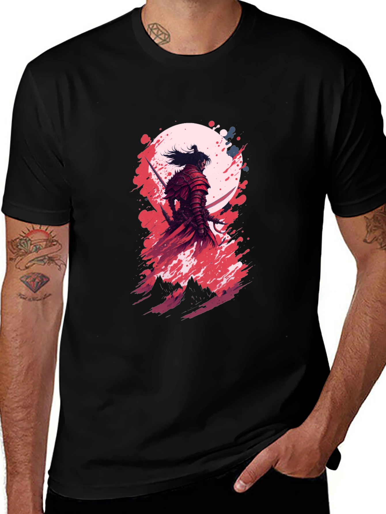 Samurai Graphic T-Shirt - Men's Stylish Tee