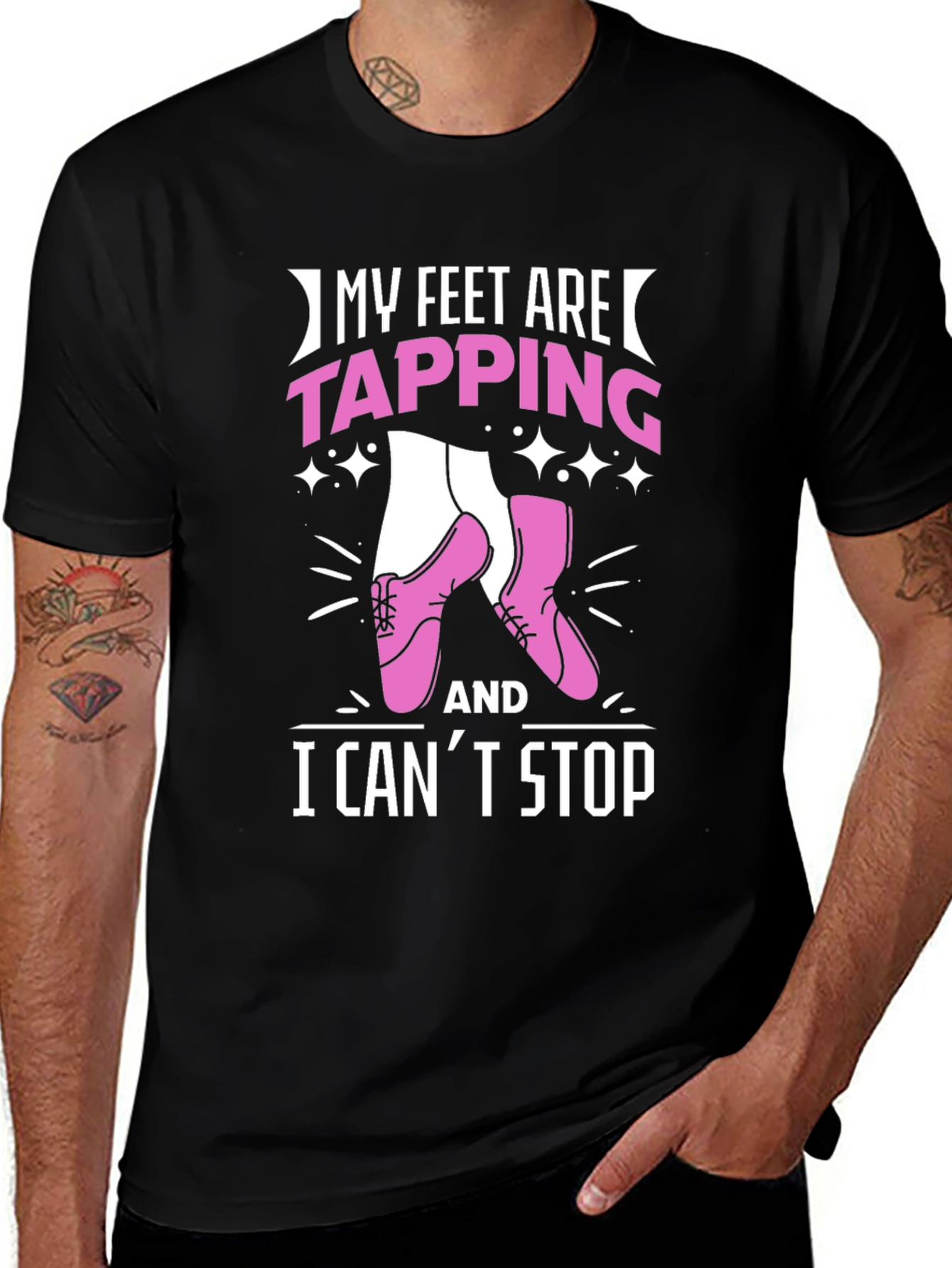 Variant 29 of My Feet are Tapping Black T-Shirt