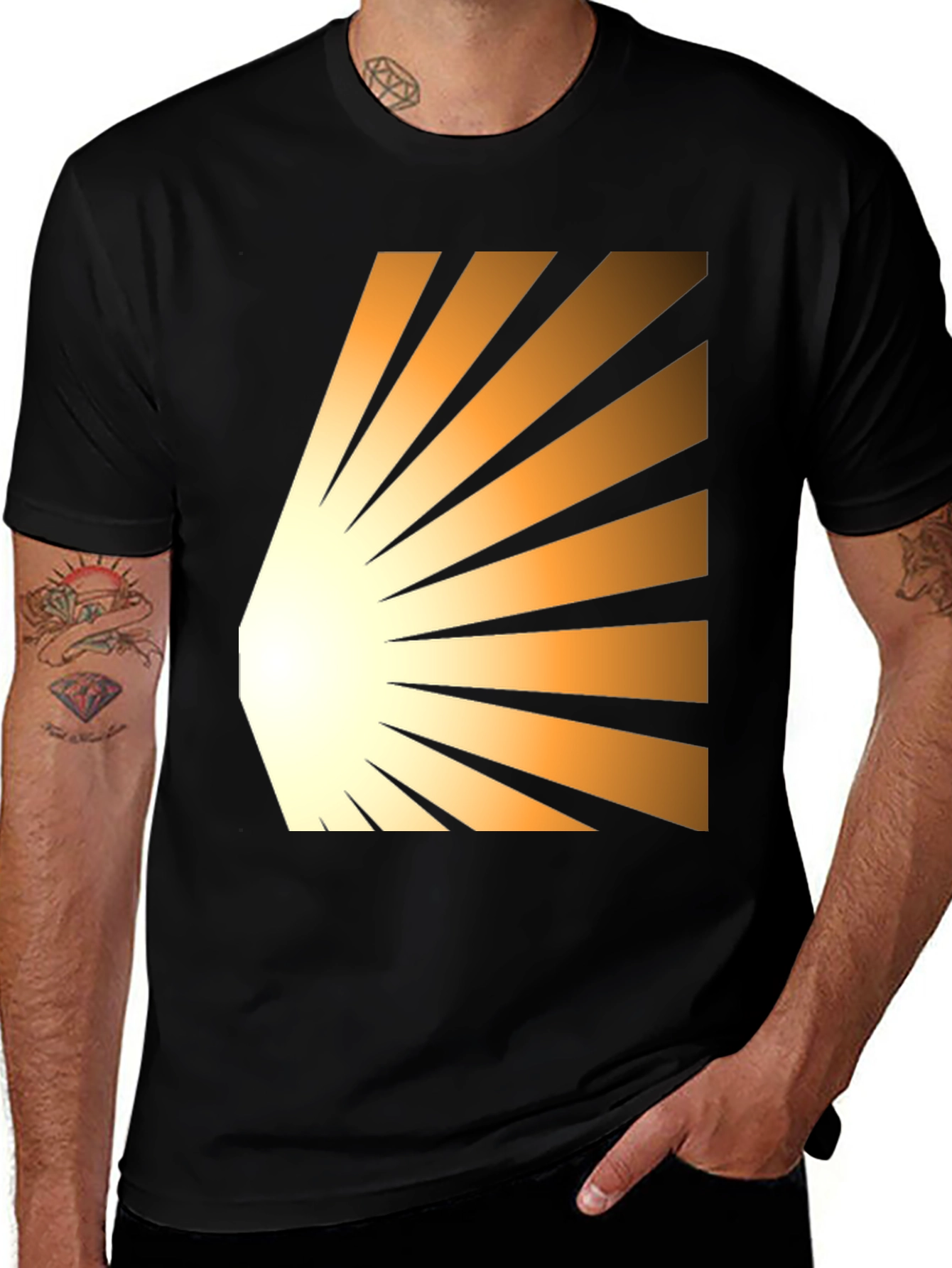 Sunrise Graphic Tee - Modern Black T-Shirt
