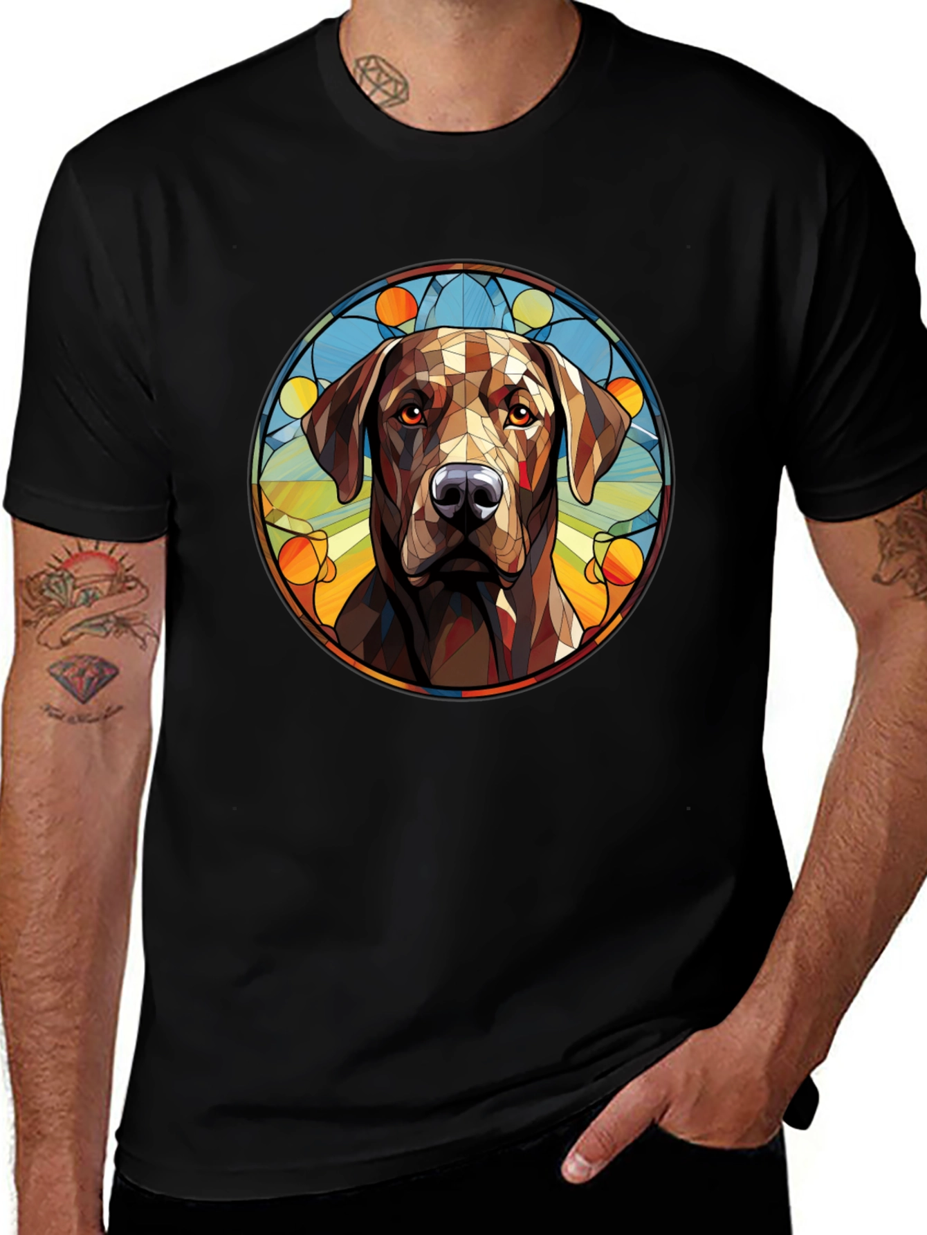 Variant 28 of Dog Portrait Graphic Tee - Modern Artistic Design