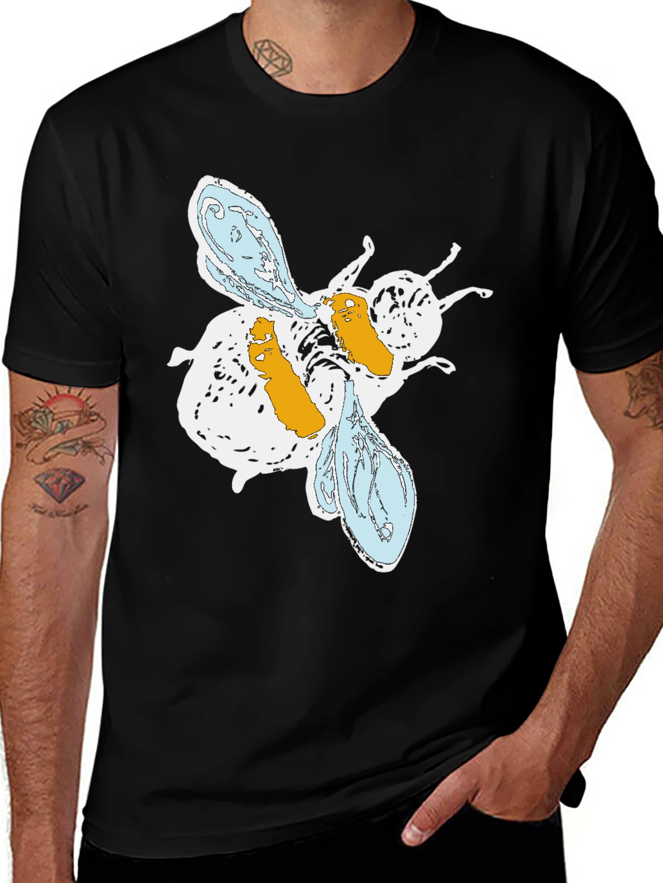 Variant 30 of Abstract Bee Graphic T-Shirt