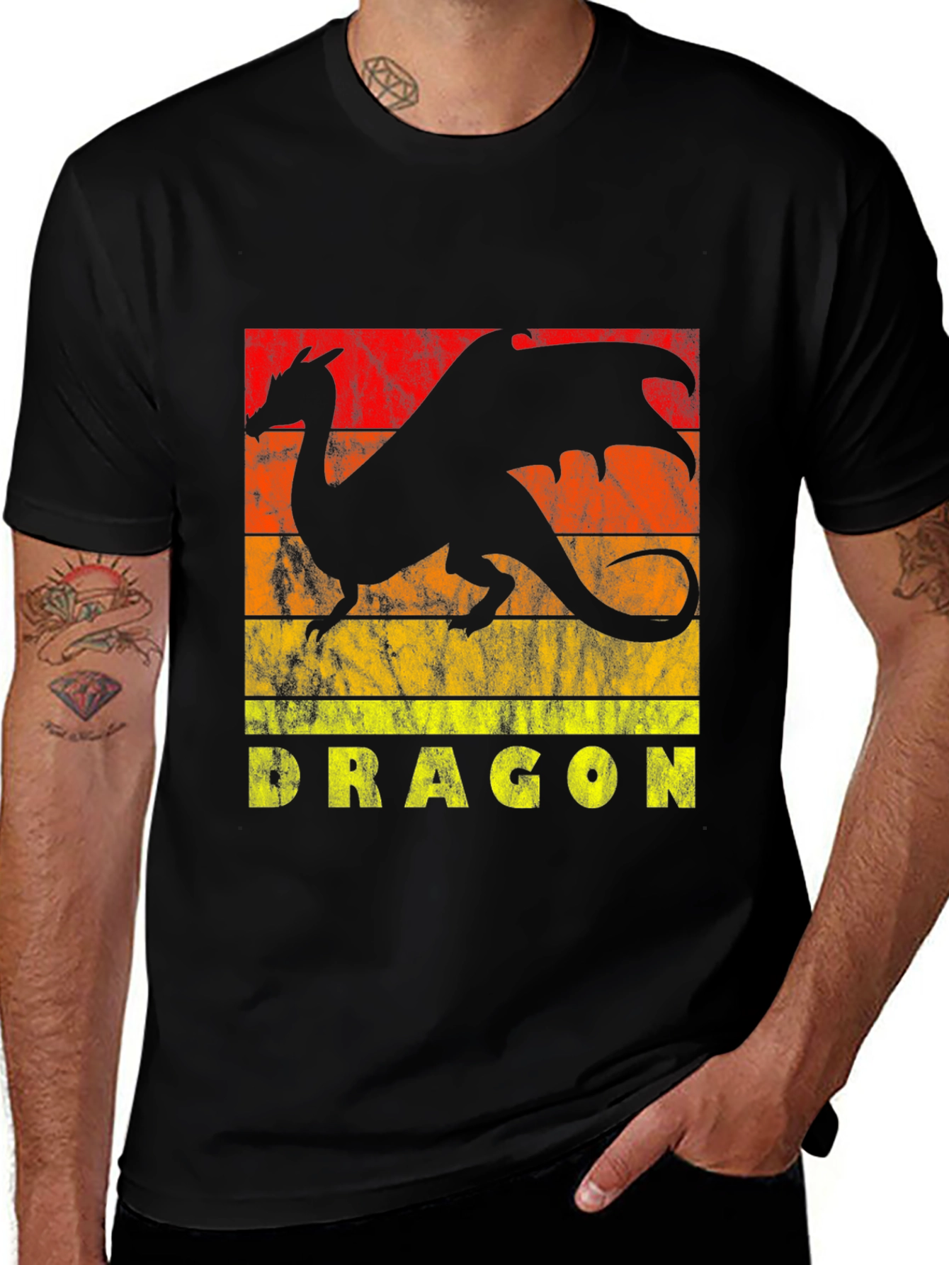 Variant 14 of Retro Dragon T-Shirt - Vintage Graphic Tee