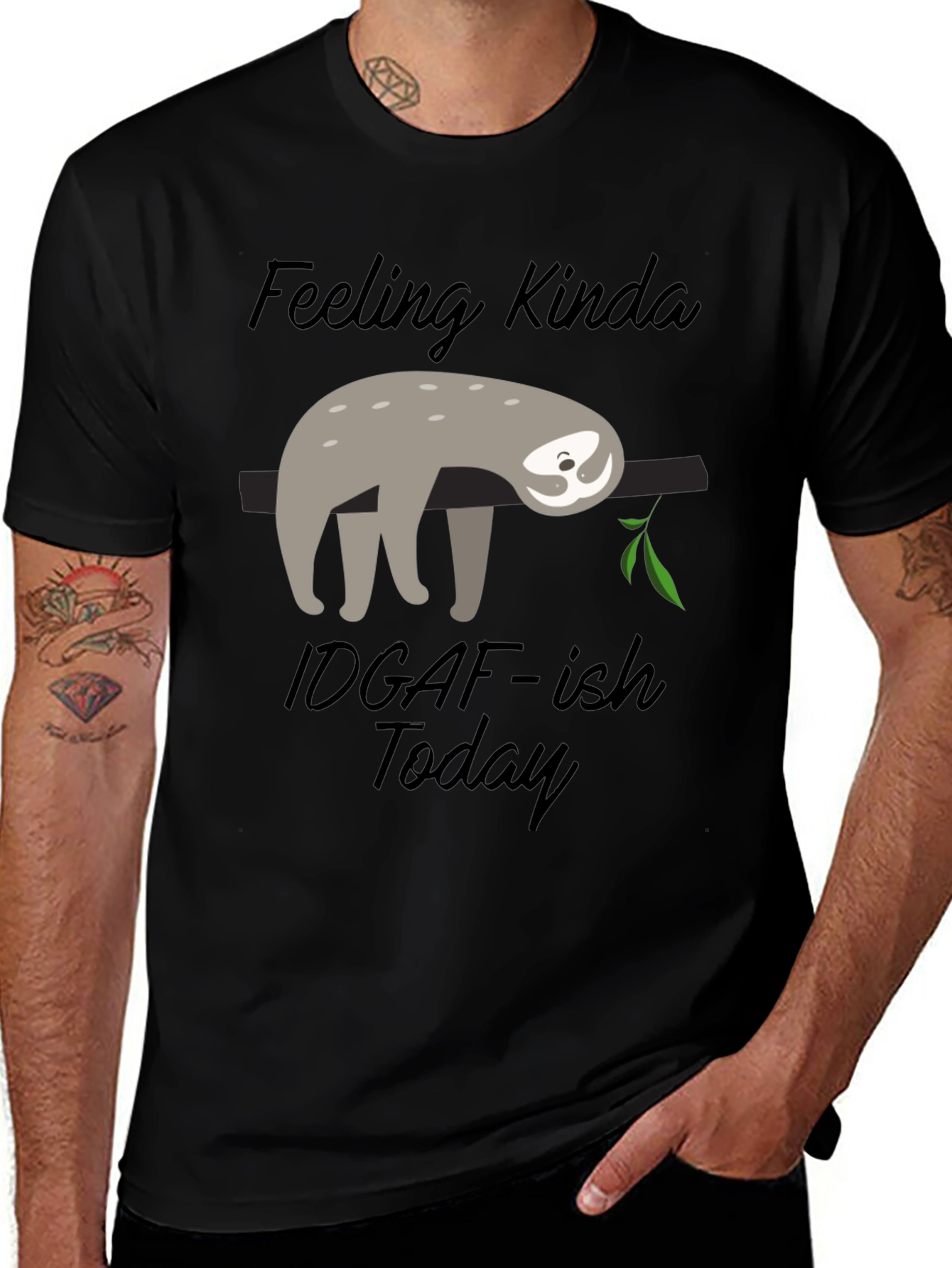 Variant 26 of Sloth Graphic Tee: Feeling Kinda IDGAF-ish Today