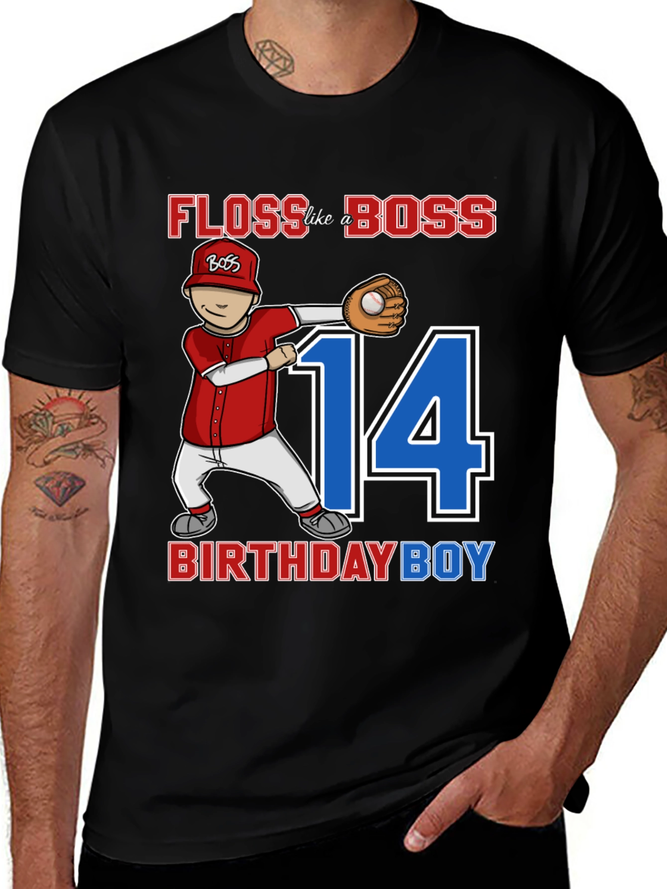 Variant 25 of Floss Like A Boss Birthday Boy T-Shirt