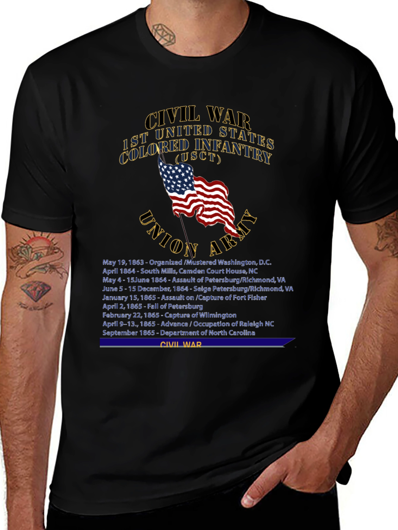 Civil War 1st US Colored Infantry T-Shirt