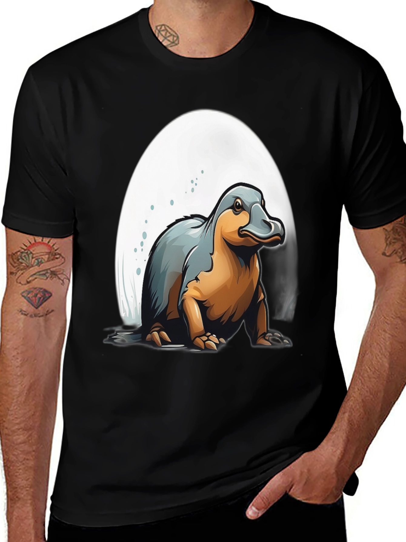 Variant 26 of Platypus Cartoon Graphic Tee - Unique Design