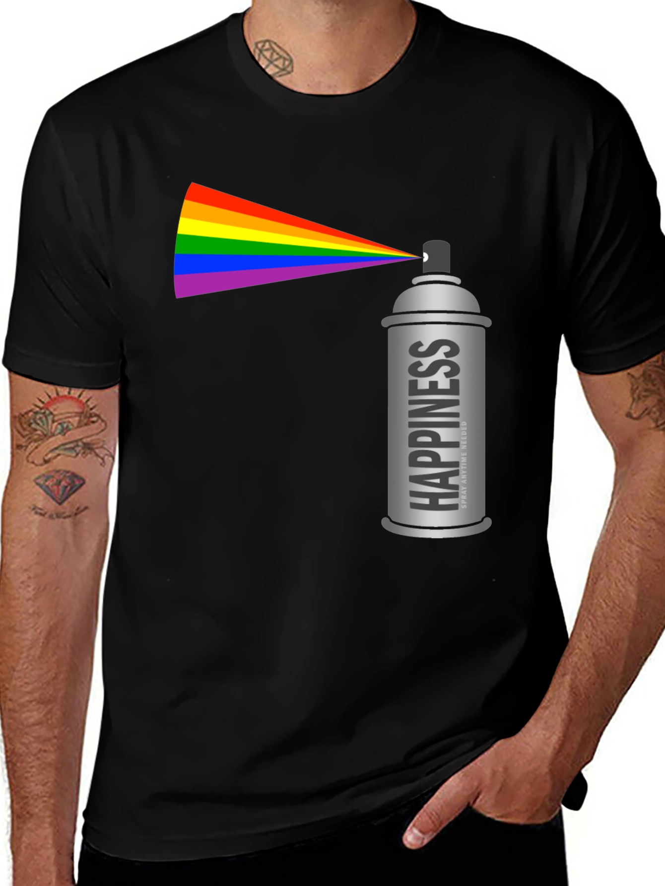 Happiness Spray T-Shirt - Rainbow Pride Tee
