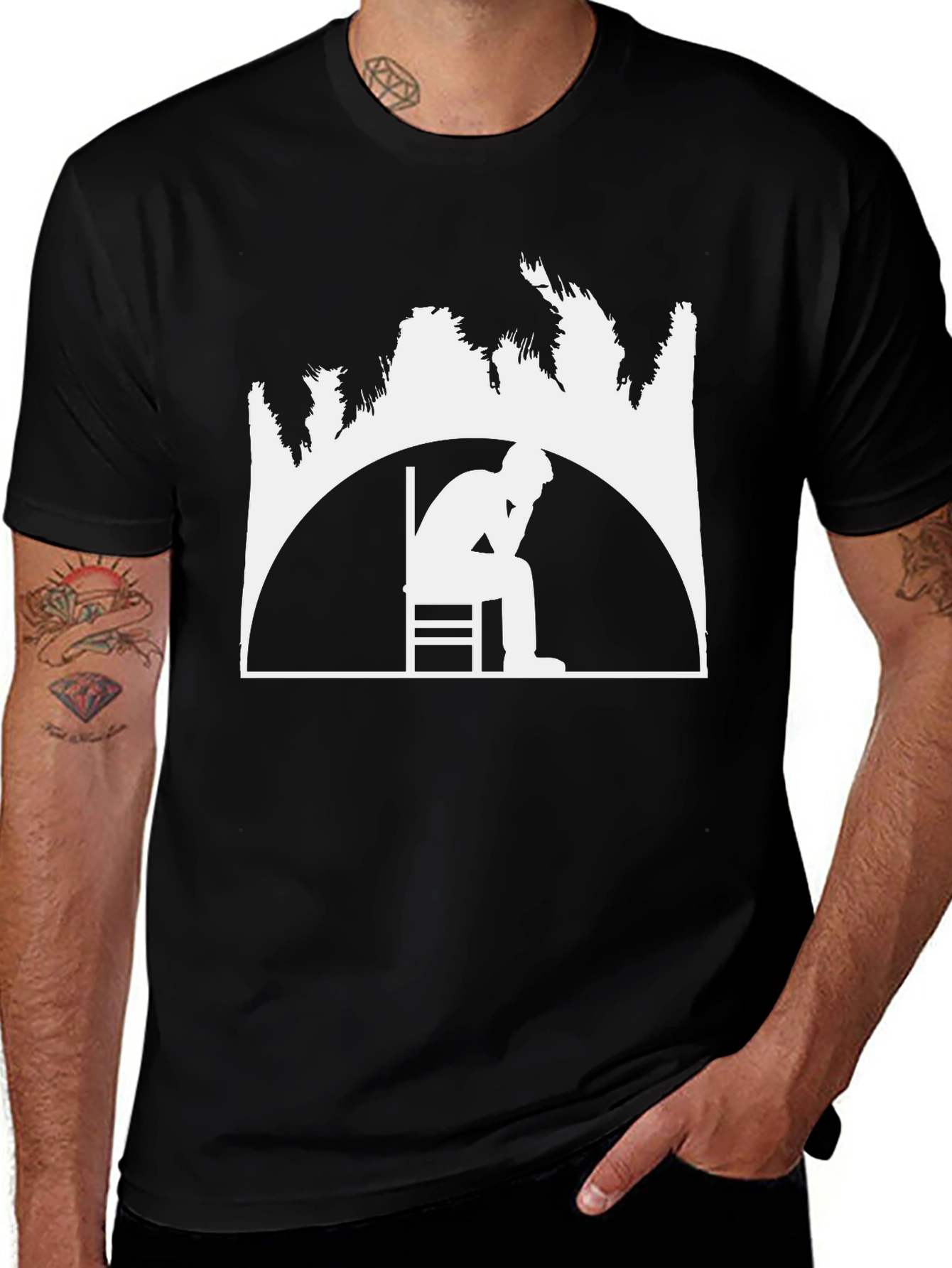 Variant 30 of Melancholy Silhouette Graphic Tee