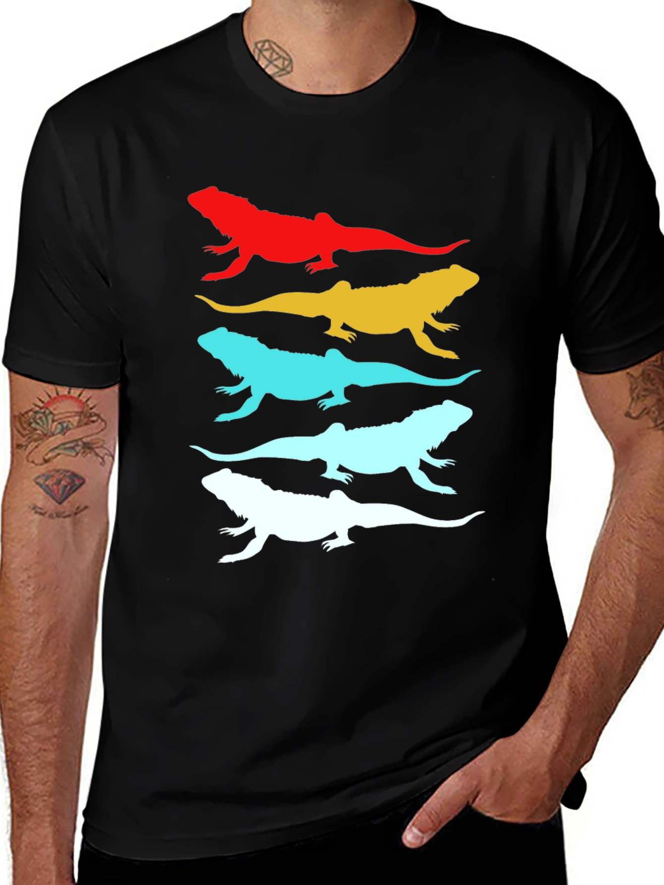 Variant 23 of Colorful Lizard Graphic Tee | Trendy Unisex Shirt