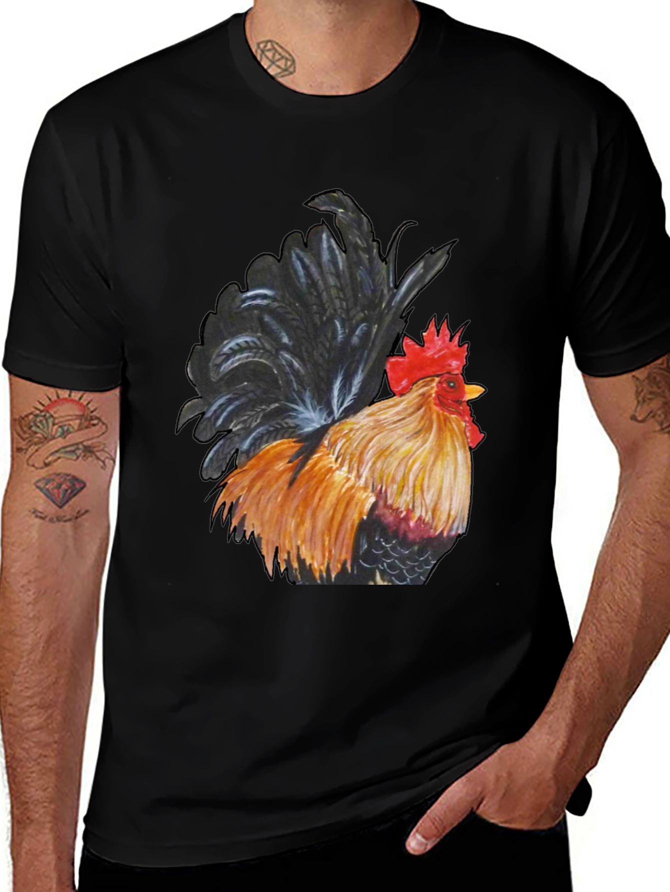 Variant 11 of Rooster Graphic Print T-Shirt