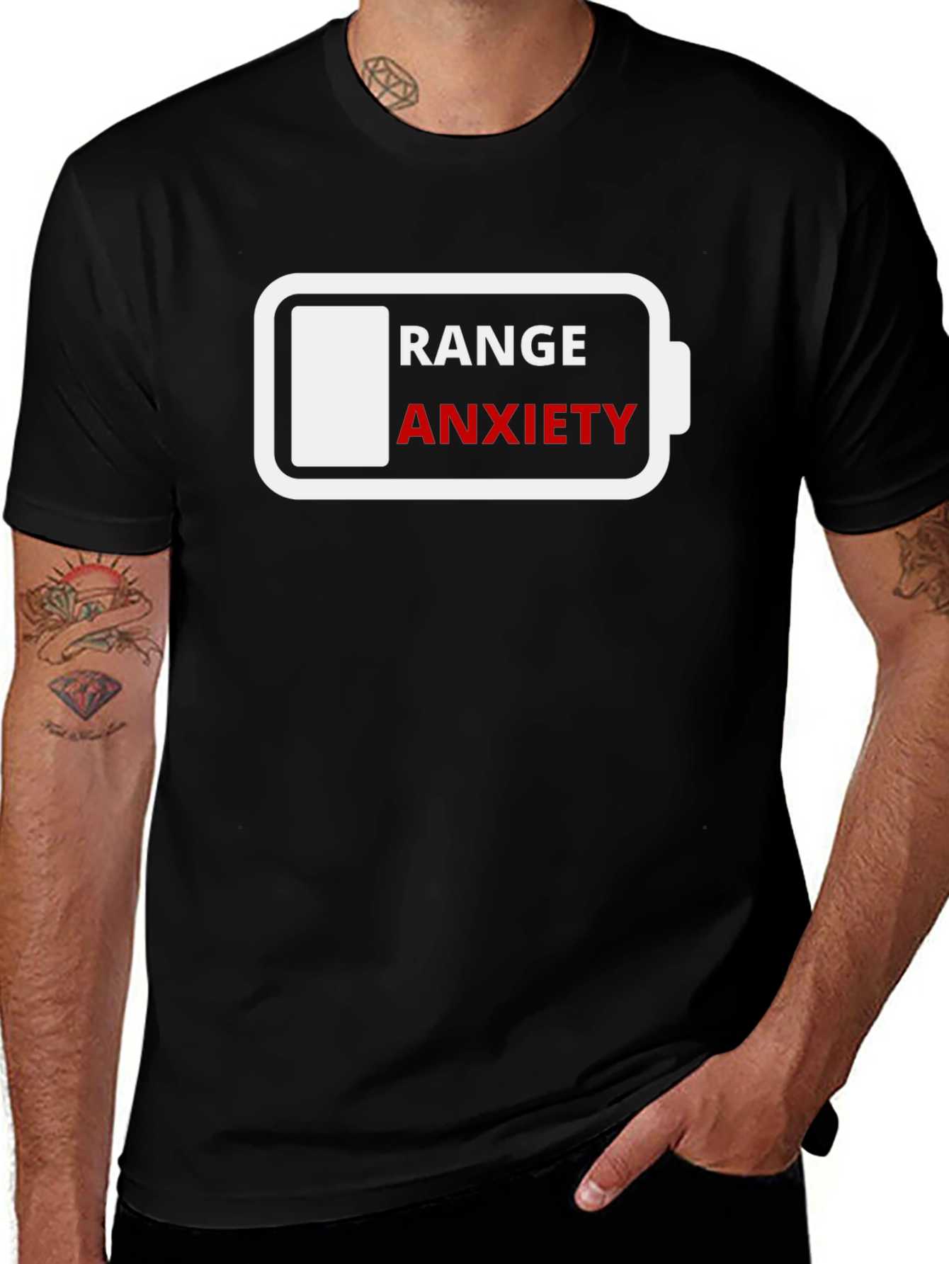 Range Anxiety T-Shirt - Electric Vehicle Humor