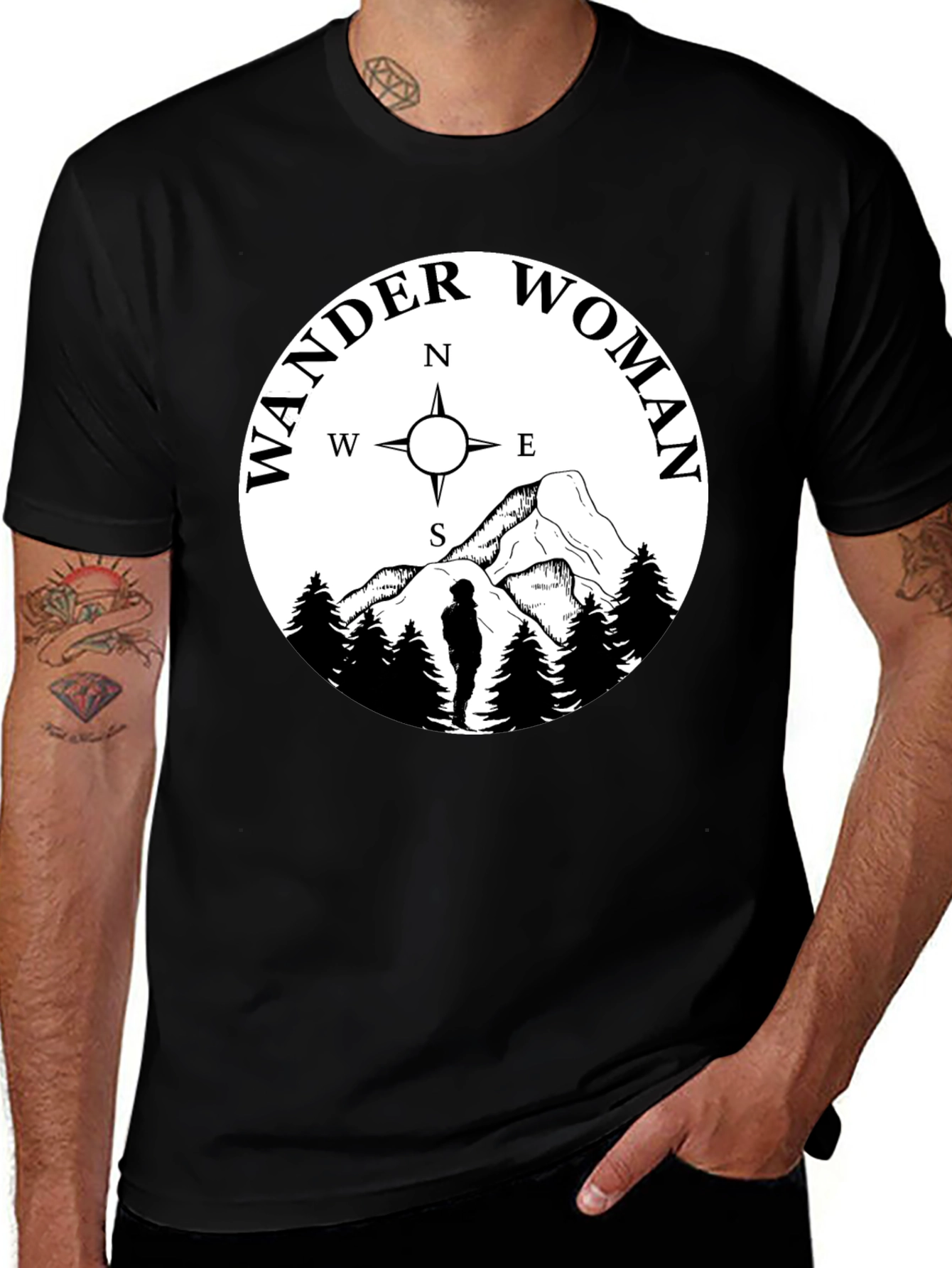 Variant 11 of Wander Woman Compass Graphic T-Shirt