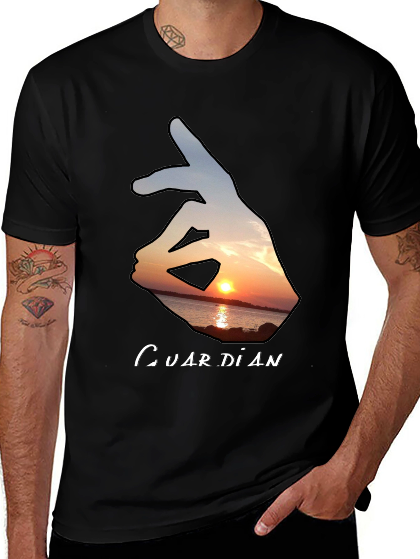 Guardian Sunset Graphic T-Shirt