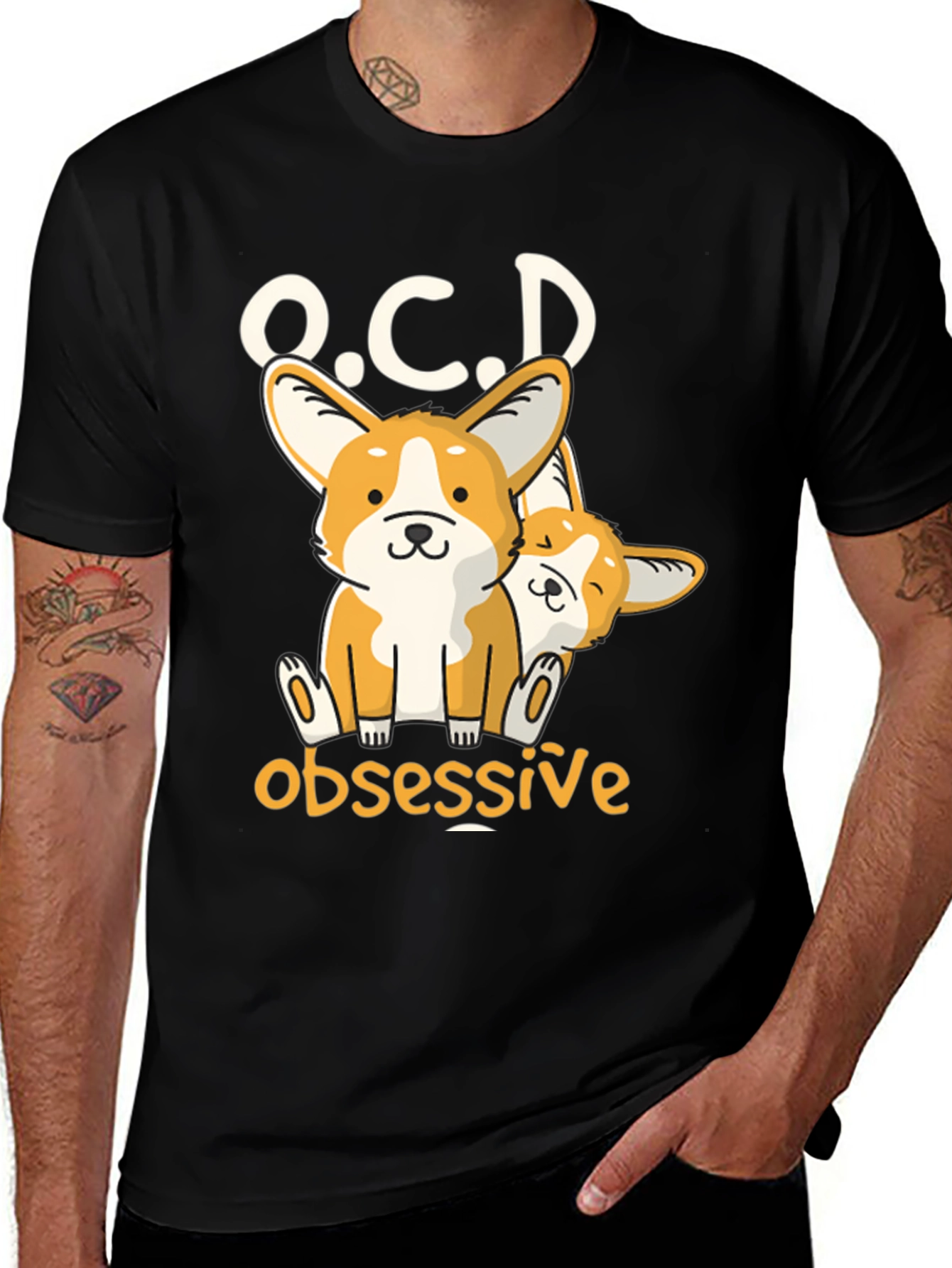 Variant 19 of O.C.D Obsessive Corgi Dog T-Shirt