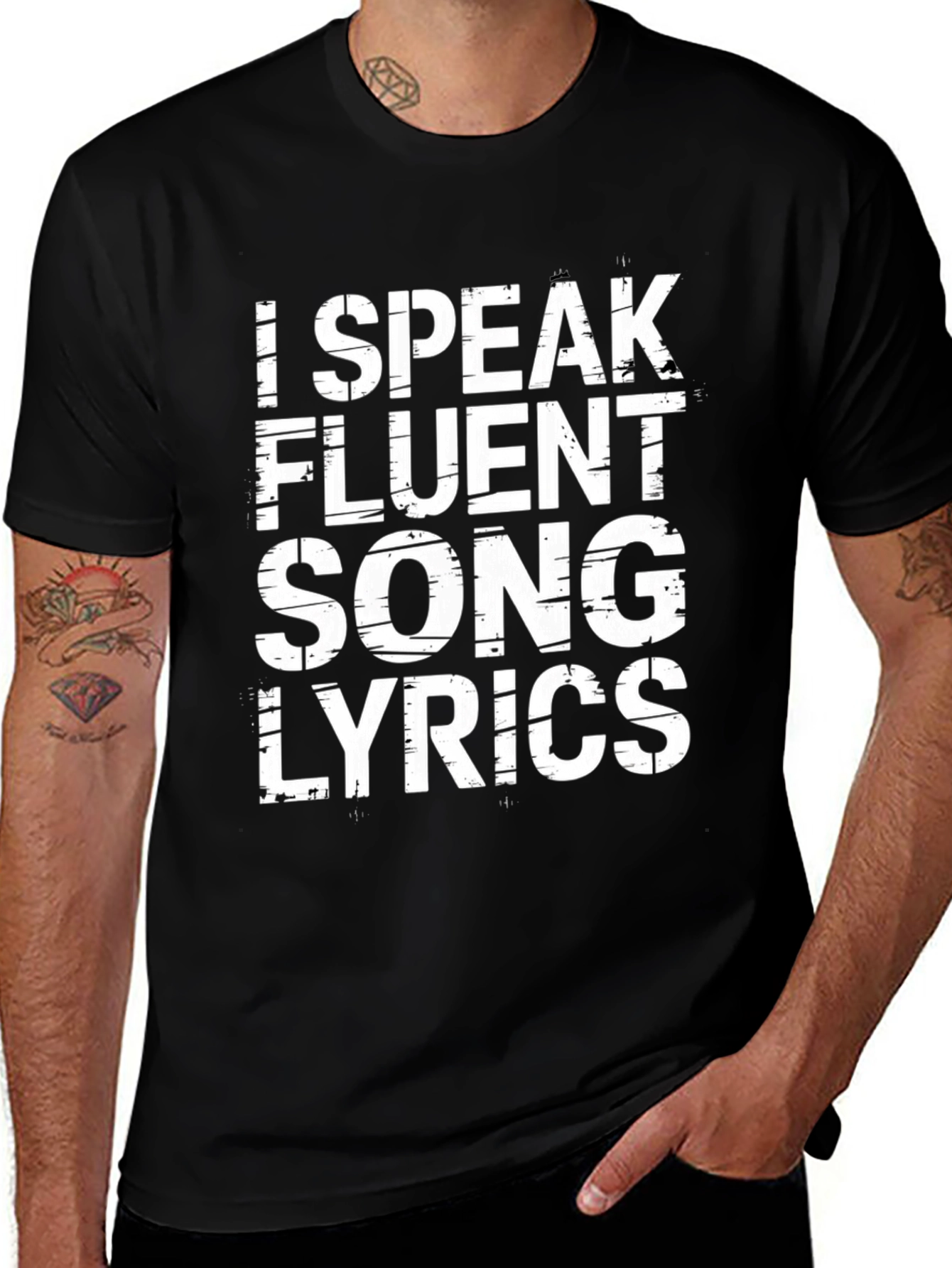 Variant 6 of I Speak Fluent Song Lyrics Graphic Tee