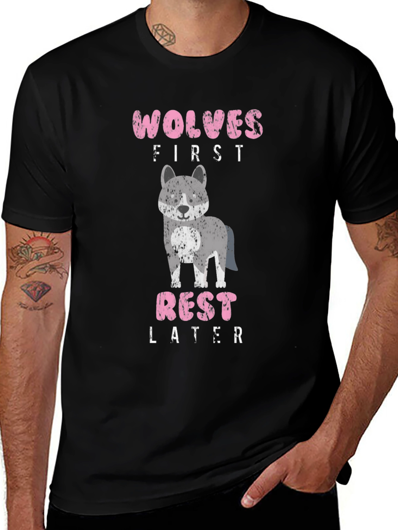Variant 5 of Wolves First T-Shirt, Graphic Print, Casual Wear
