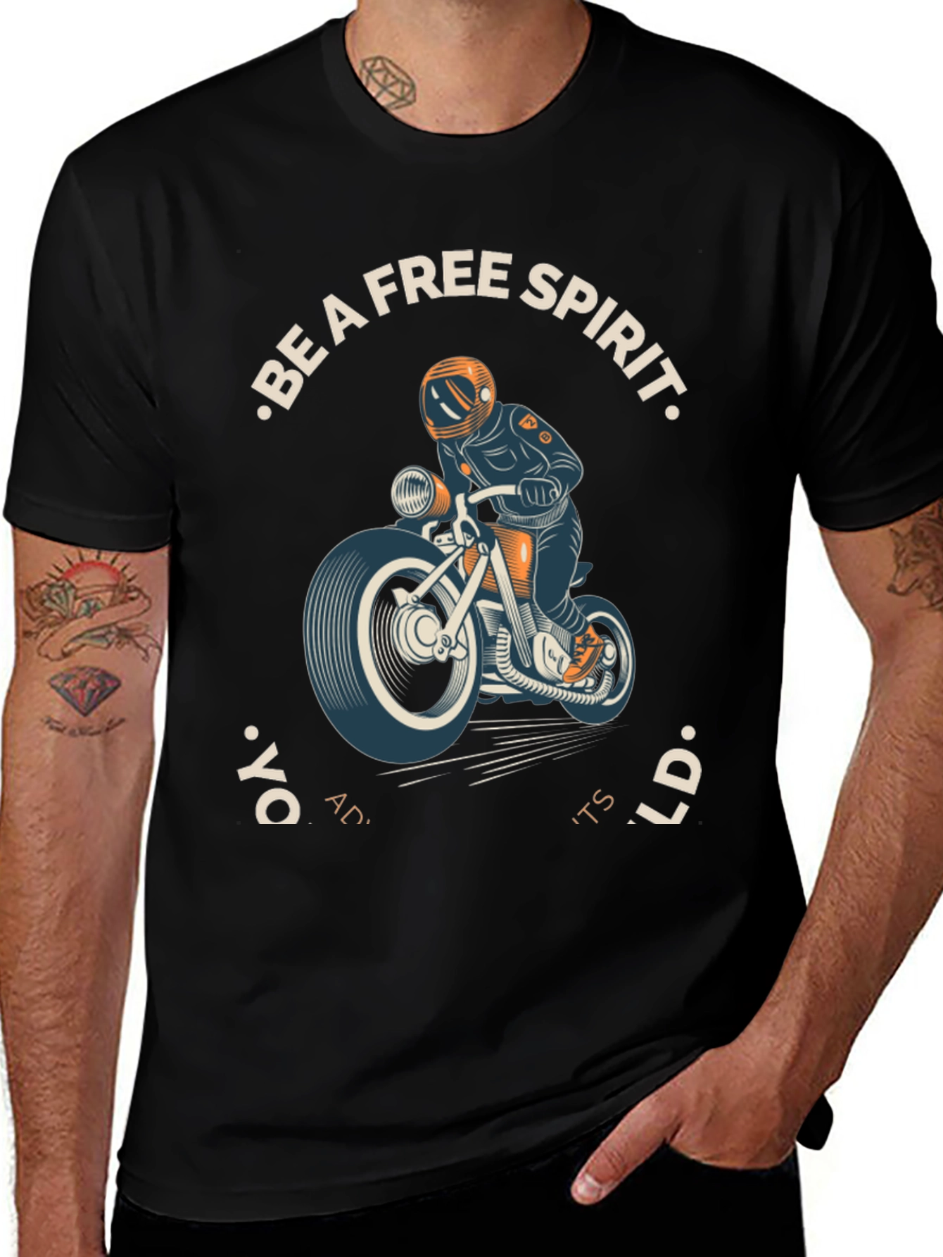Free Spirit Motorcycle Graphic T-Shirt