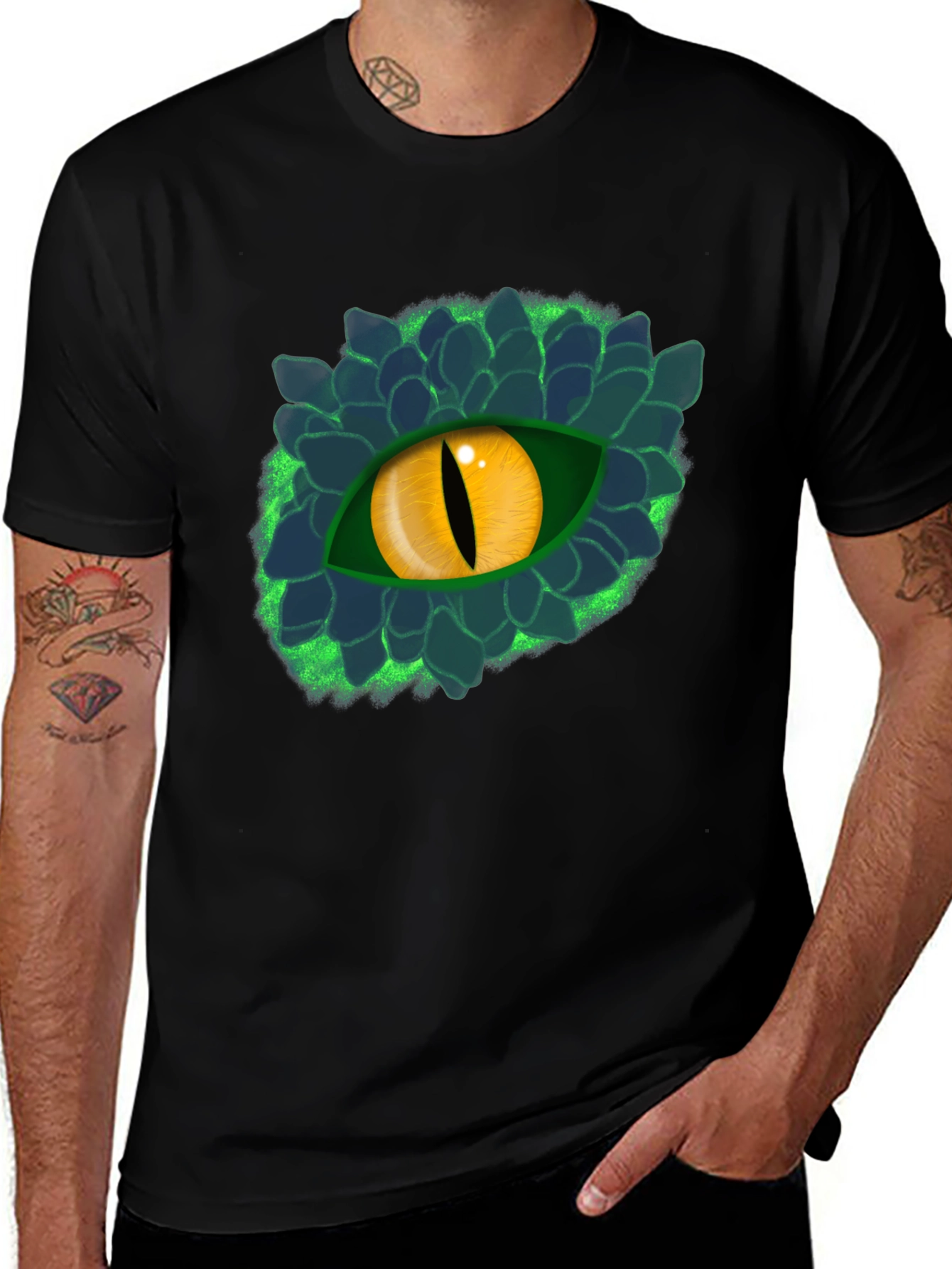 Dragon Eye Graphic Tee - Mythical Creature Shirt