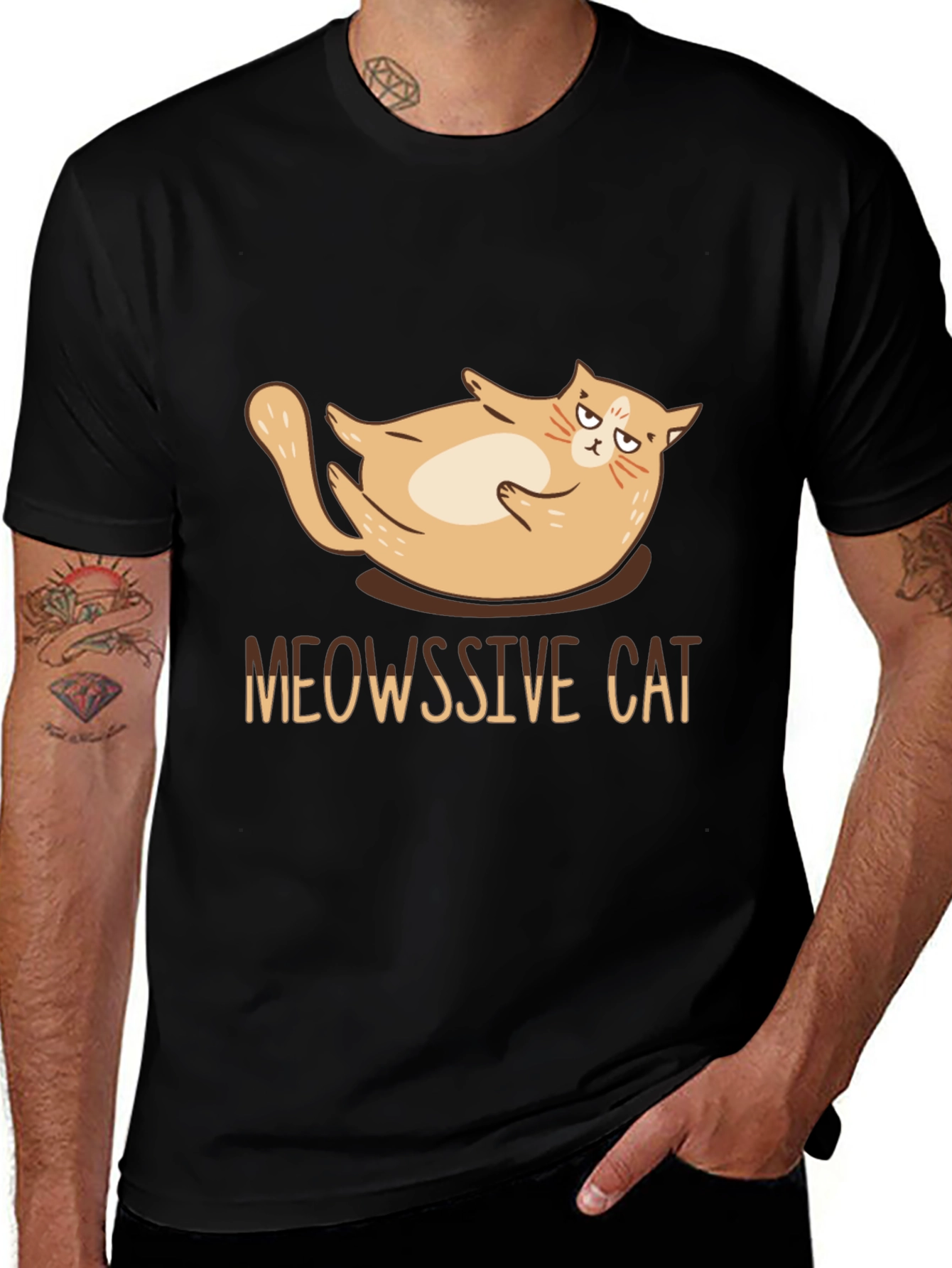 Variant 7 of Meowssive Cat T-Shirt - Funny Graphic Tee