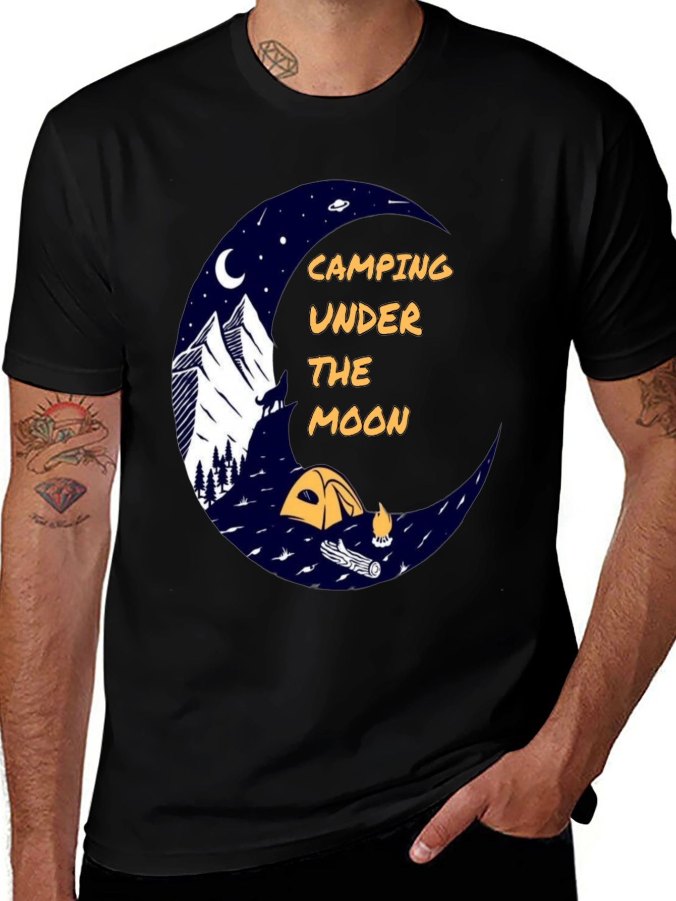 Variant 16 of Camping Under the Moon Graphic Tee