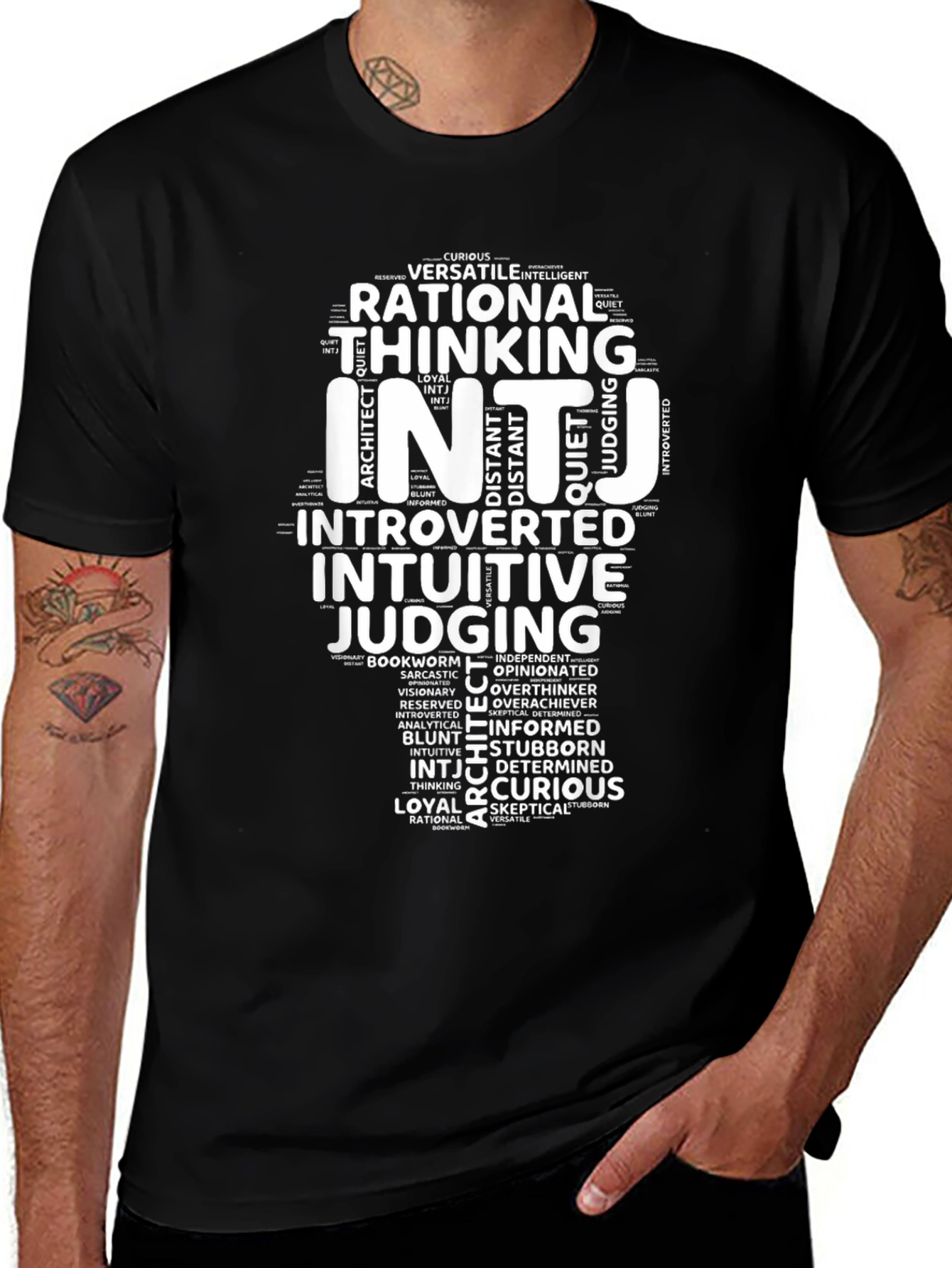 INTJ Personality Type Word Art T-Shirt