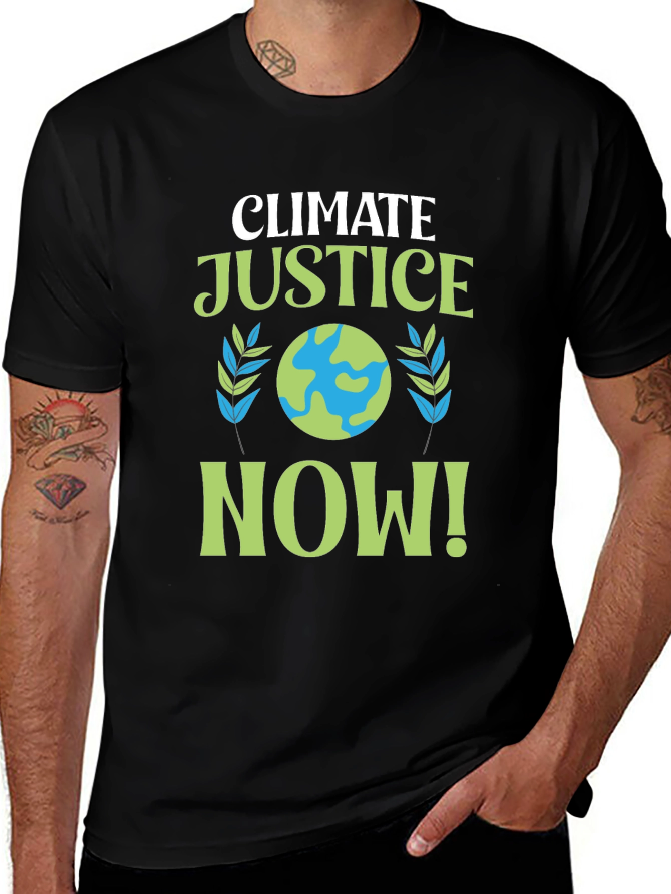 Climate Justice Now! Earth Graphic T-Shirt