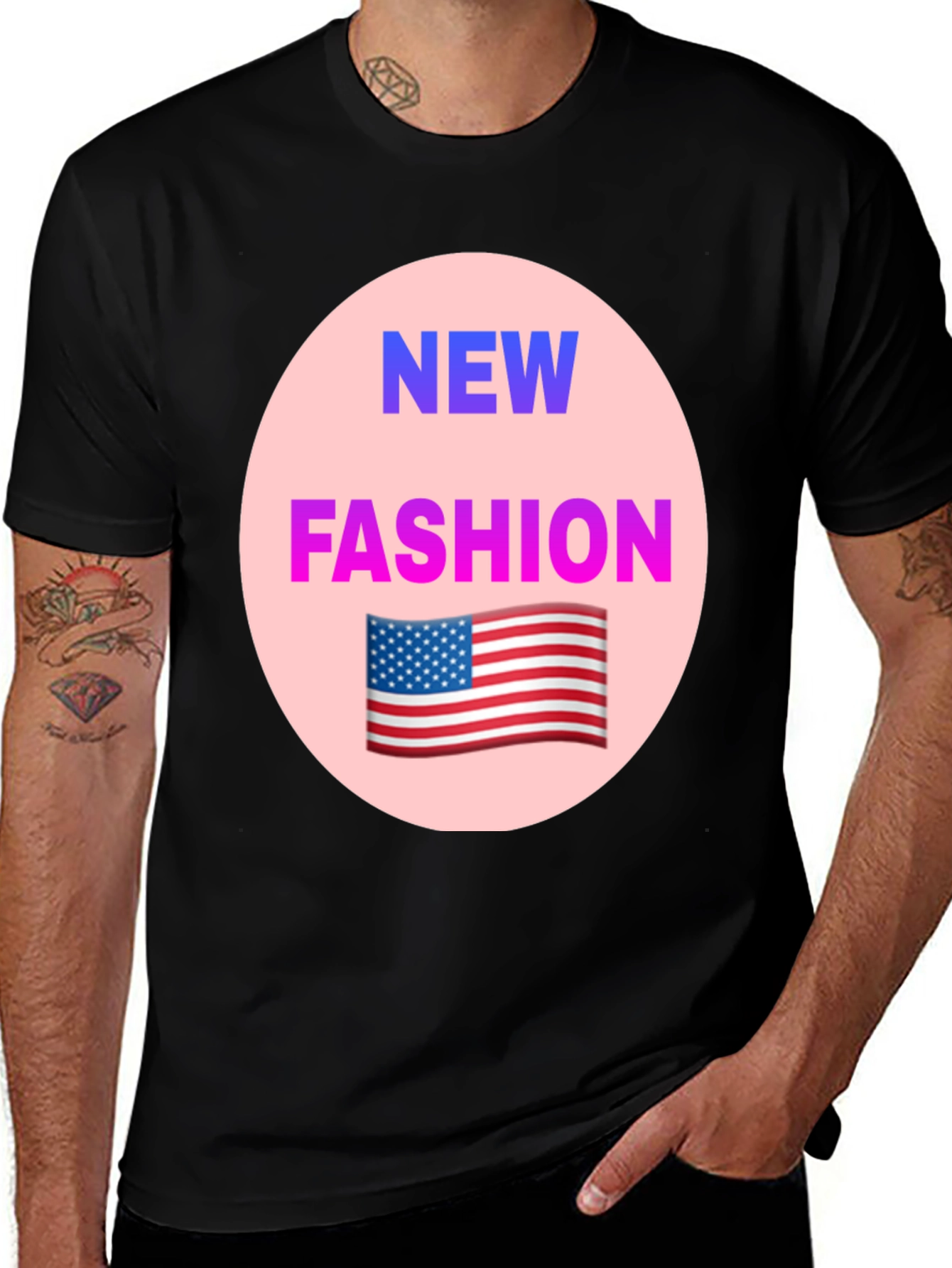 Variant 21 of Trendy New Fashion USA Flag Graphic Tee