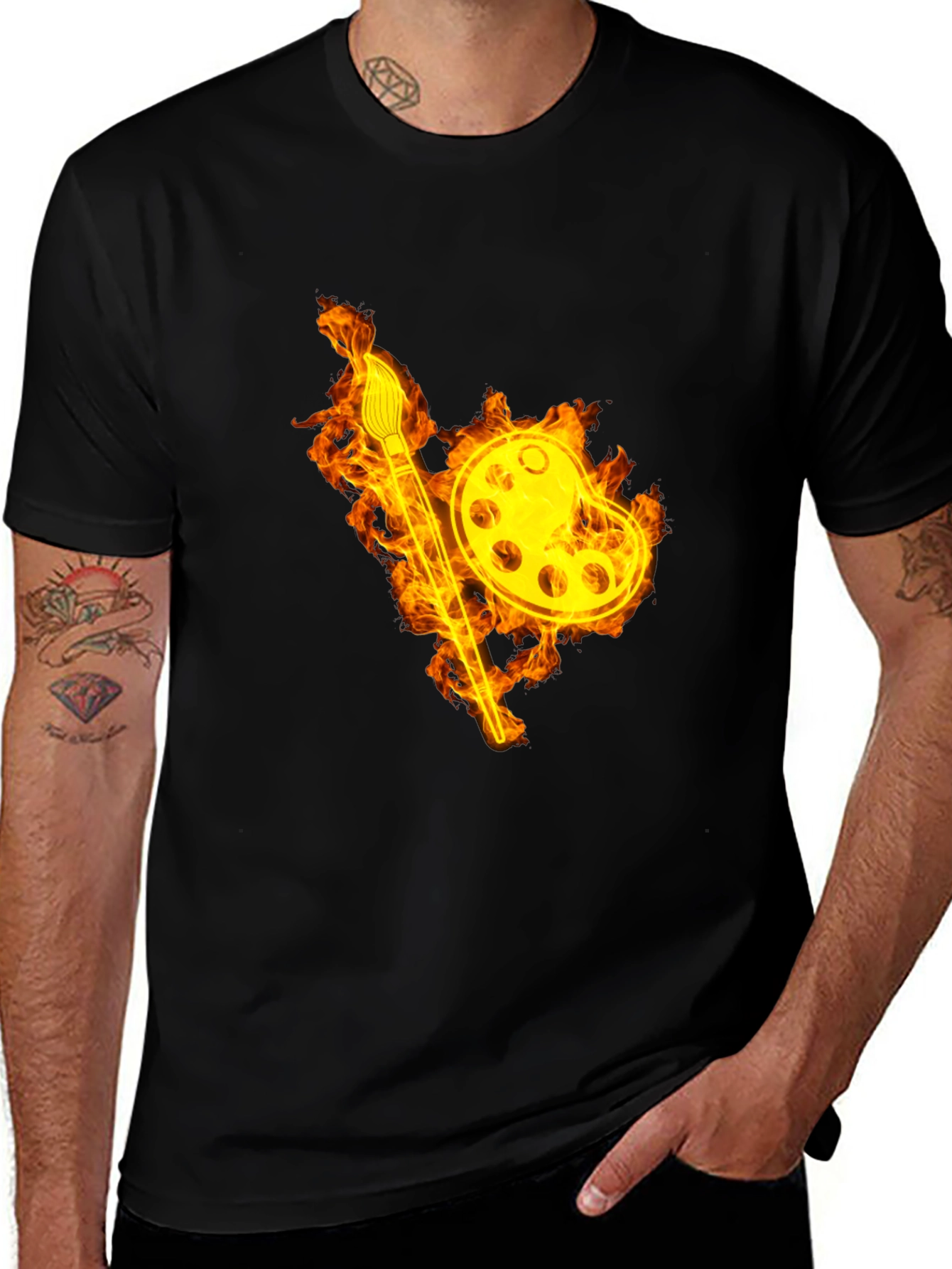 Variant 15 of Fiery Artist Palette Graphic Tee