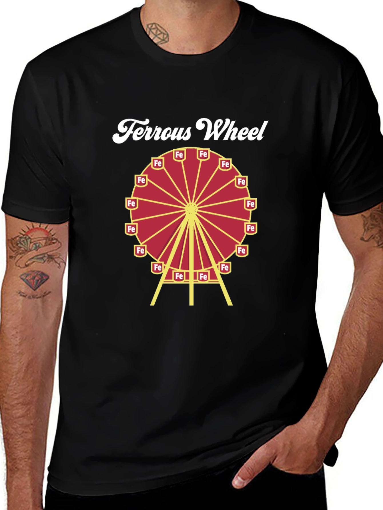Variant 25 of Ferrous Wheel Graphic T-Shirt, Chemistry Pun Tee