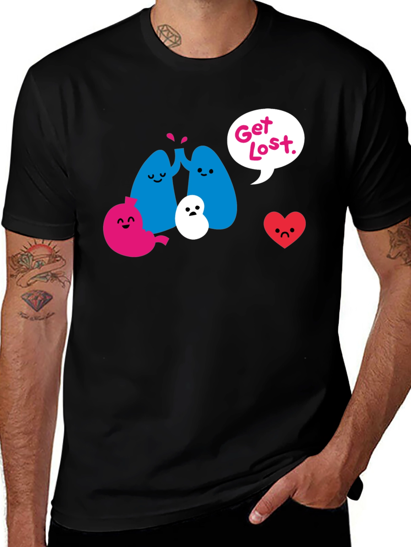 Variant 27 of Anatomically Incorrect Get Lost T-Shirt