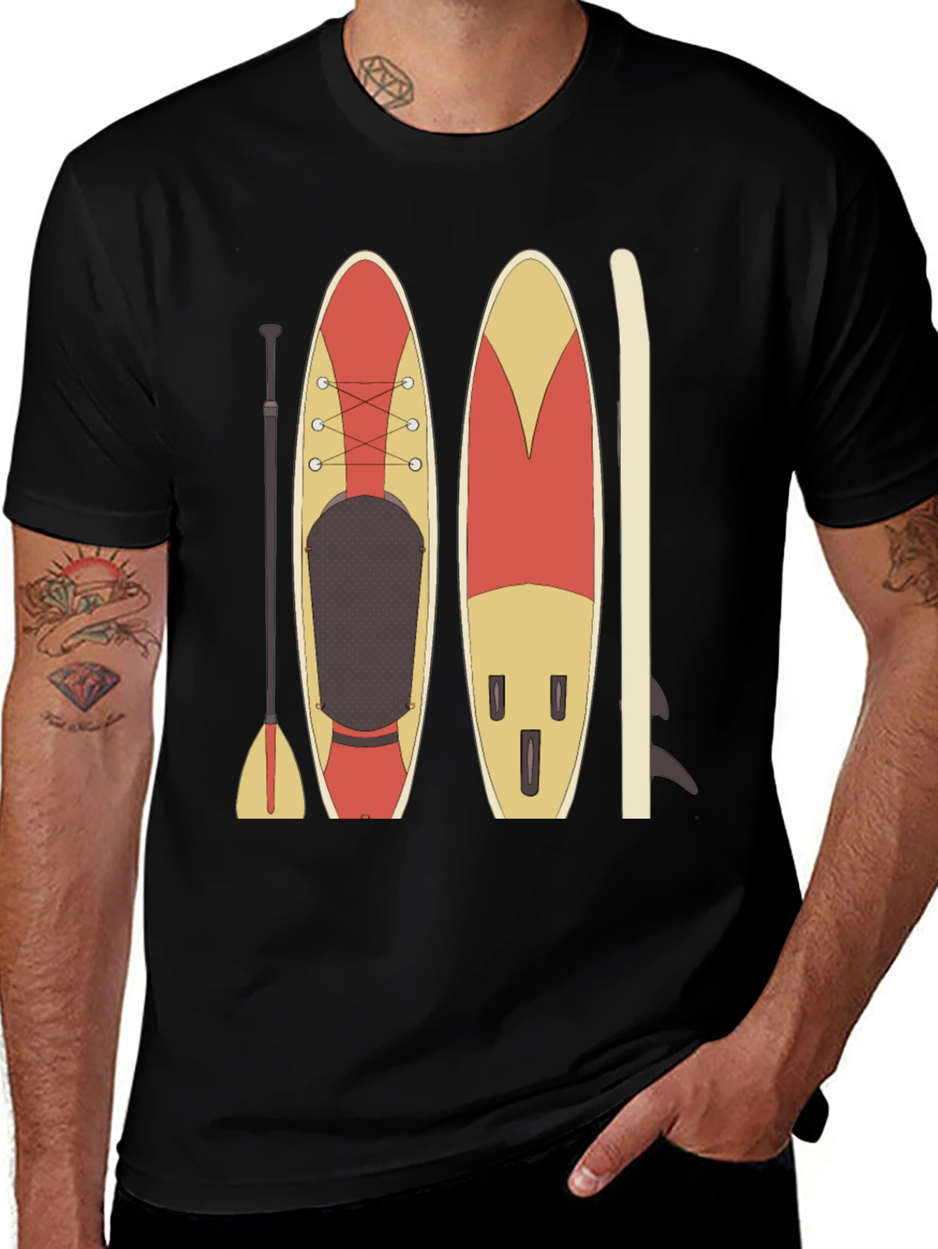 Variant 20 of Paddle Board T-Shirt: Surf's Up!