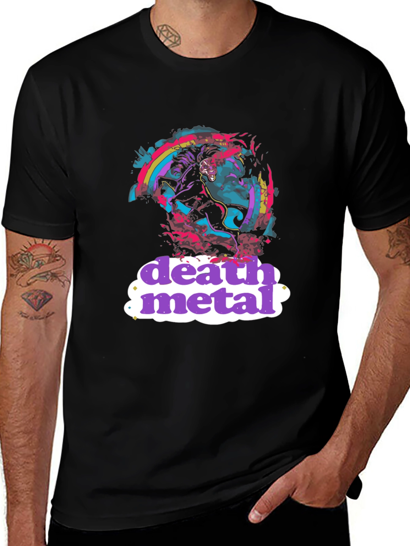 Variant 29 of Death Metal T-Shirt, Black Graphic Tee, Novelty Shirt