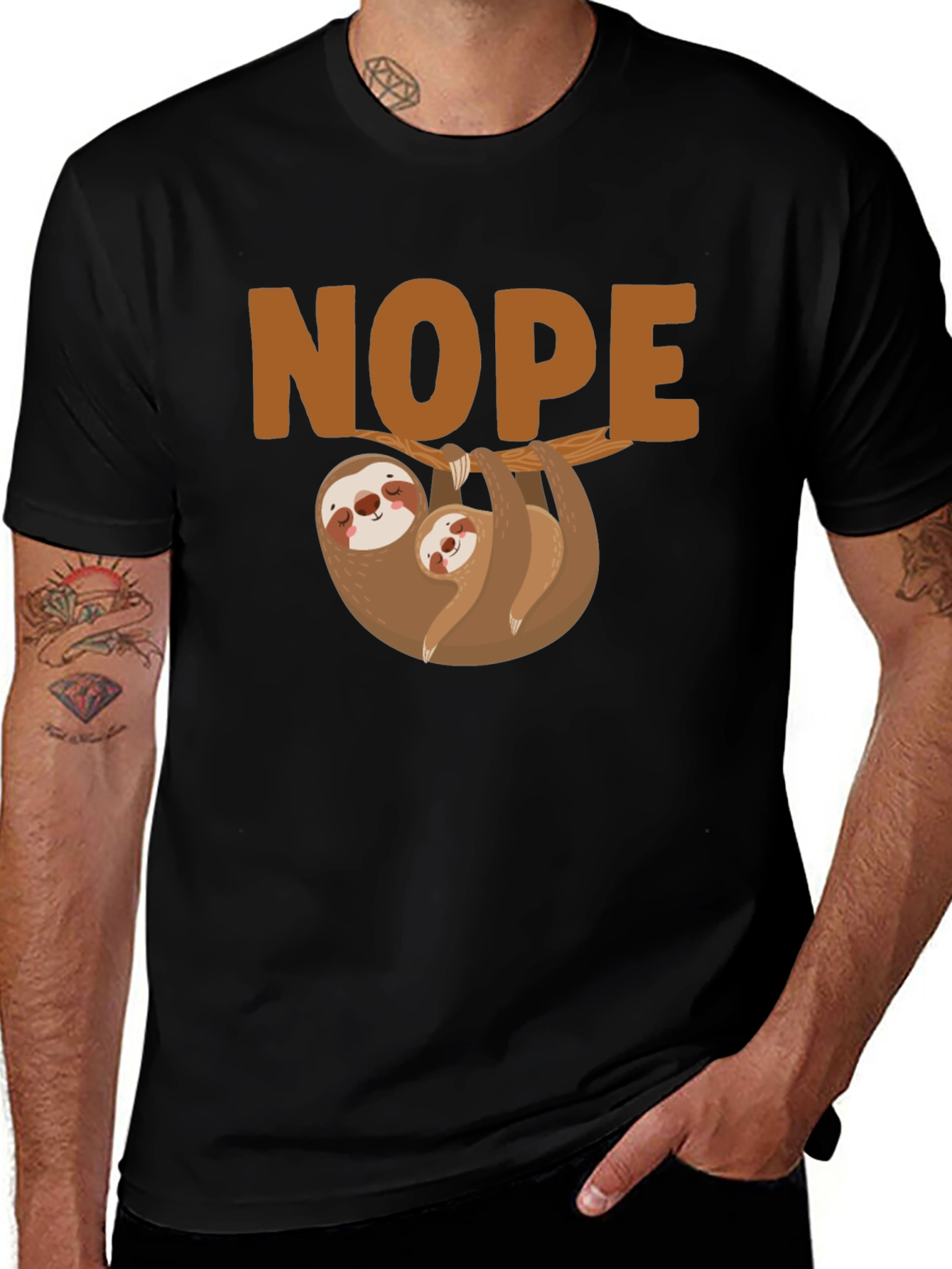 Variant 16 of Nope Sloth Graphic T-Shirt - Relaxed Fit