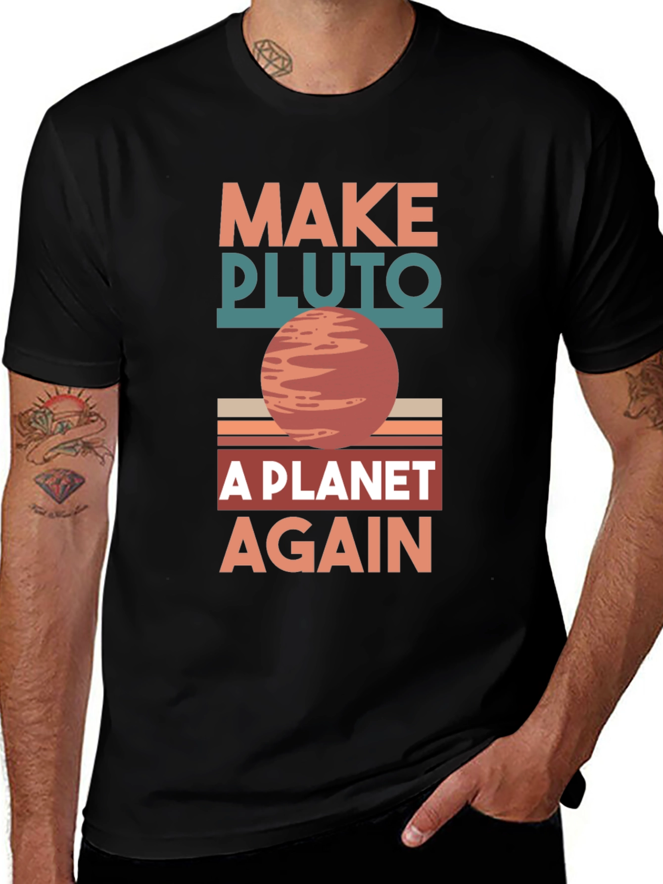 Make Pluto A Planet Again Retro Graphic Tee