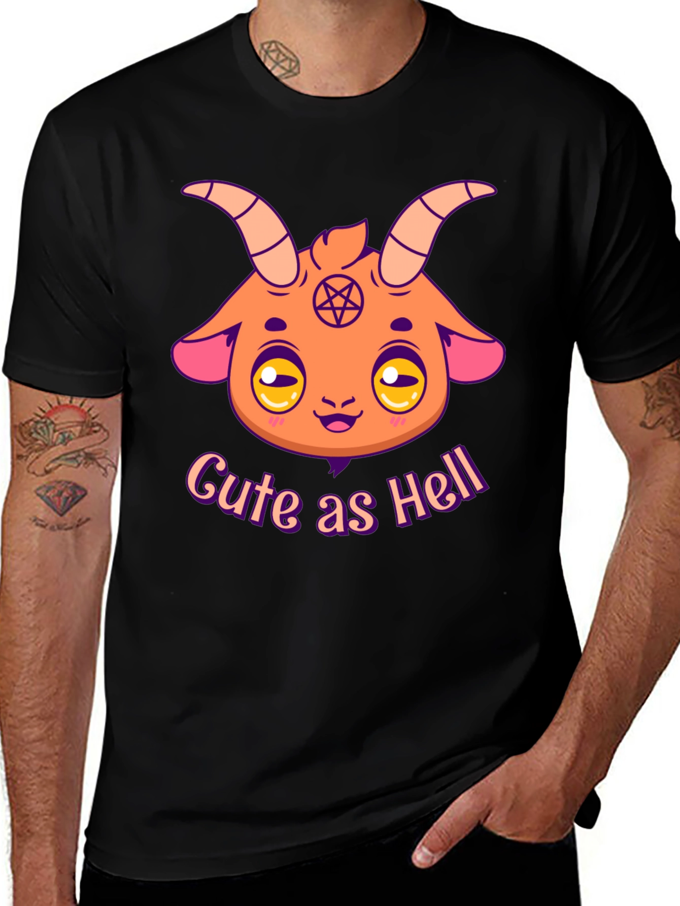 Cute as Hell Baphomet Cartoon T-Shirt