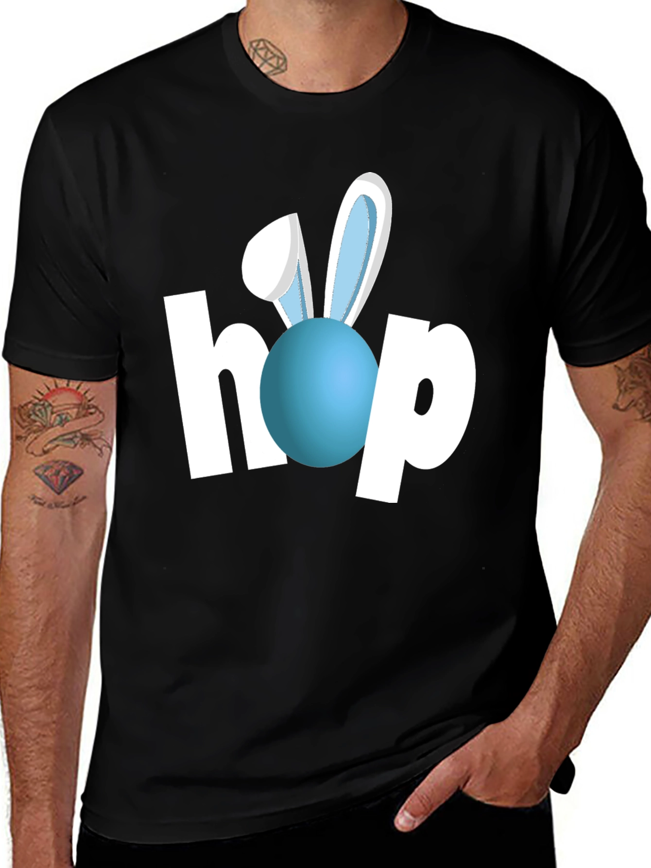 Easter Hop Bunny T-Shirt - Festive Holiday Apparel