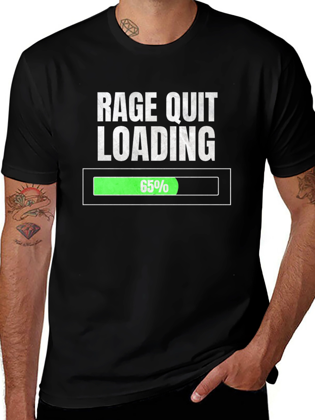 Variant 6 of Rage Quit Loading Funny Gamer T-Shirt