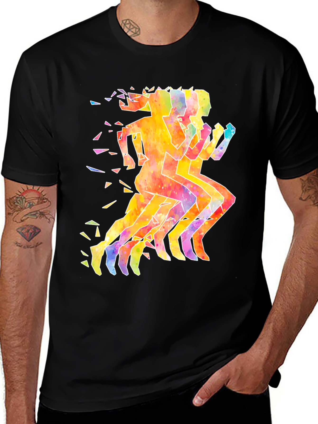 Variant 21 of Watercolor Runners Graphic T-Shirt