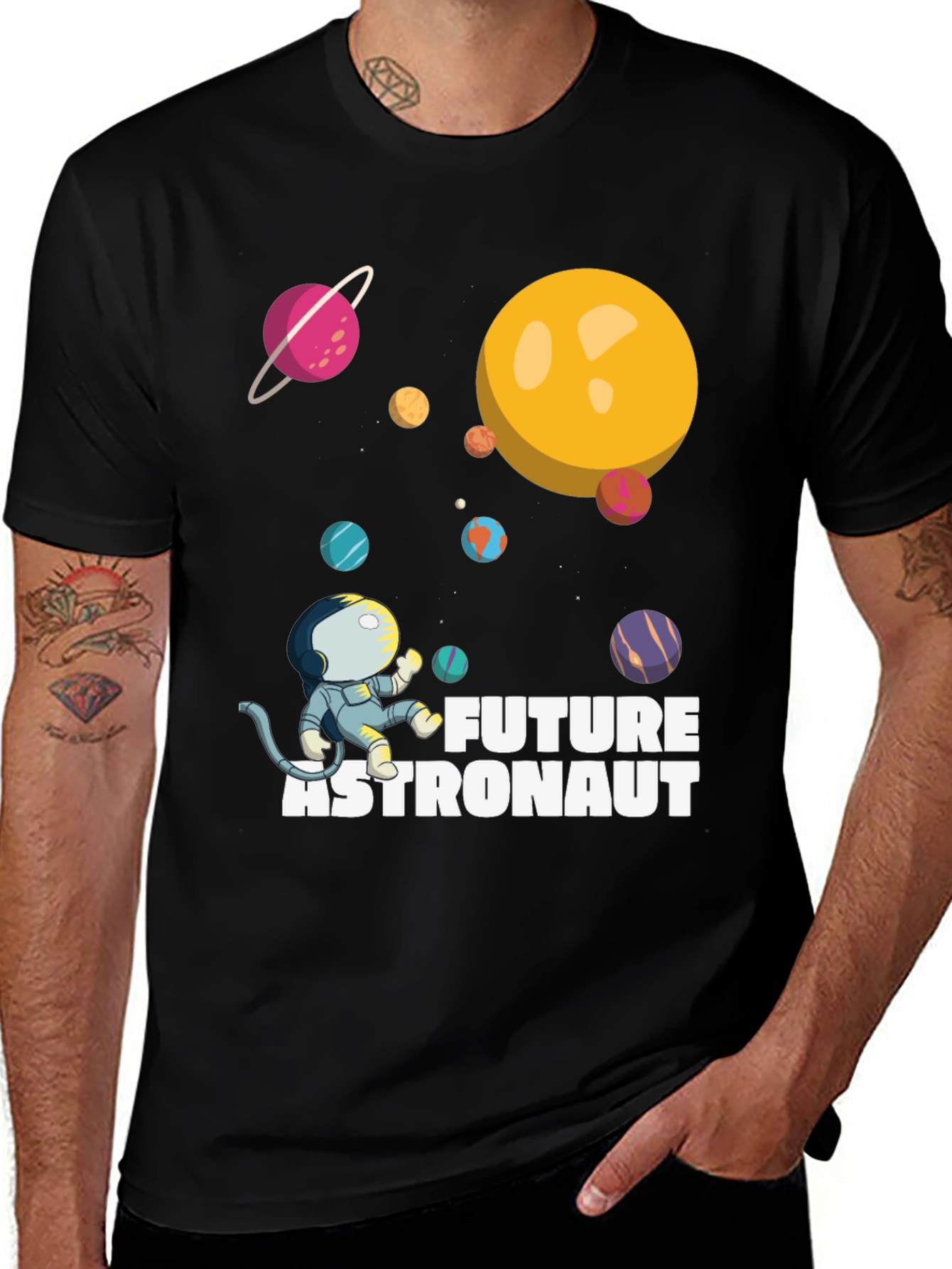 Variant 6 of Future Astronaut T-Shirt - Space Cartoon Design