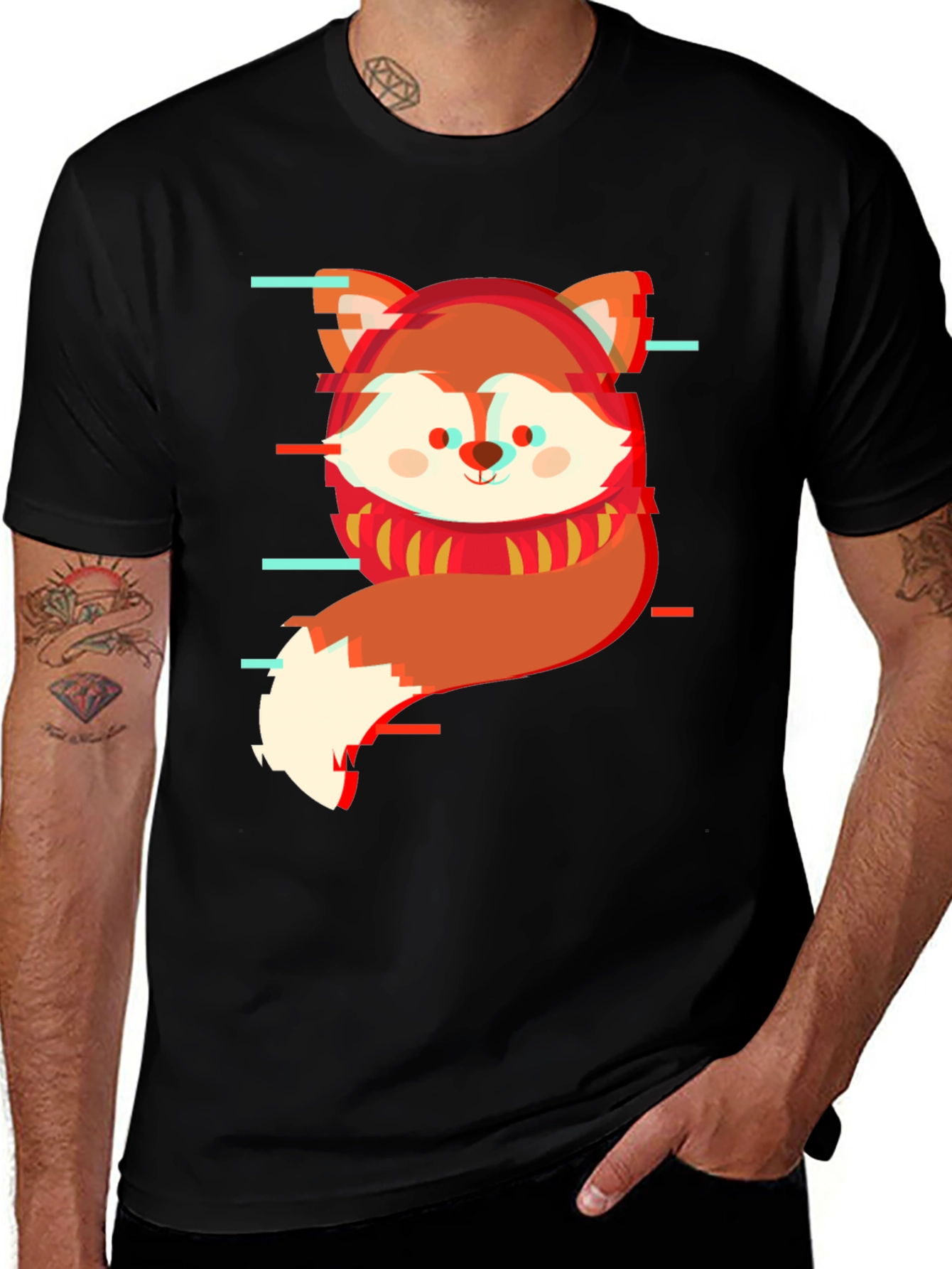 Variant 21 of Glitch Fox Graphic Tee - Modern Streetwear Shirt