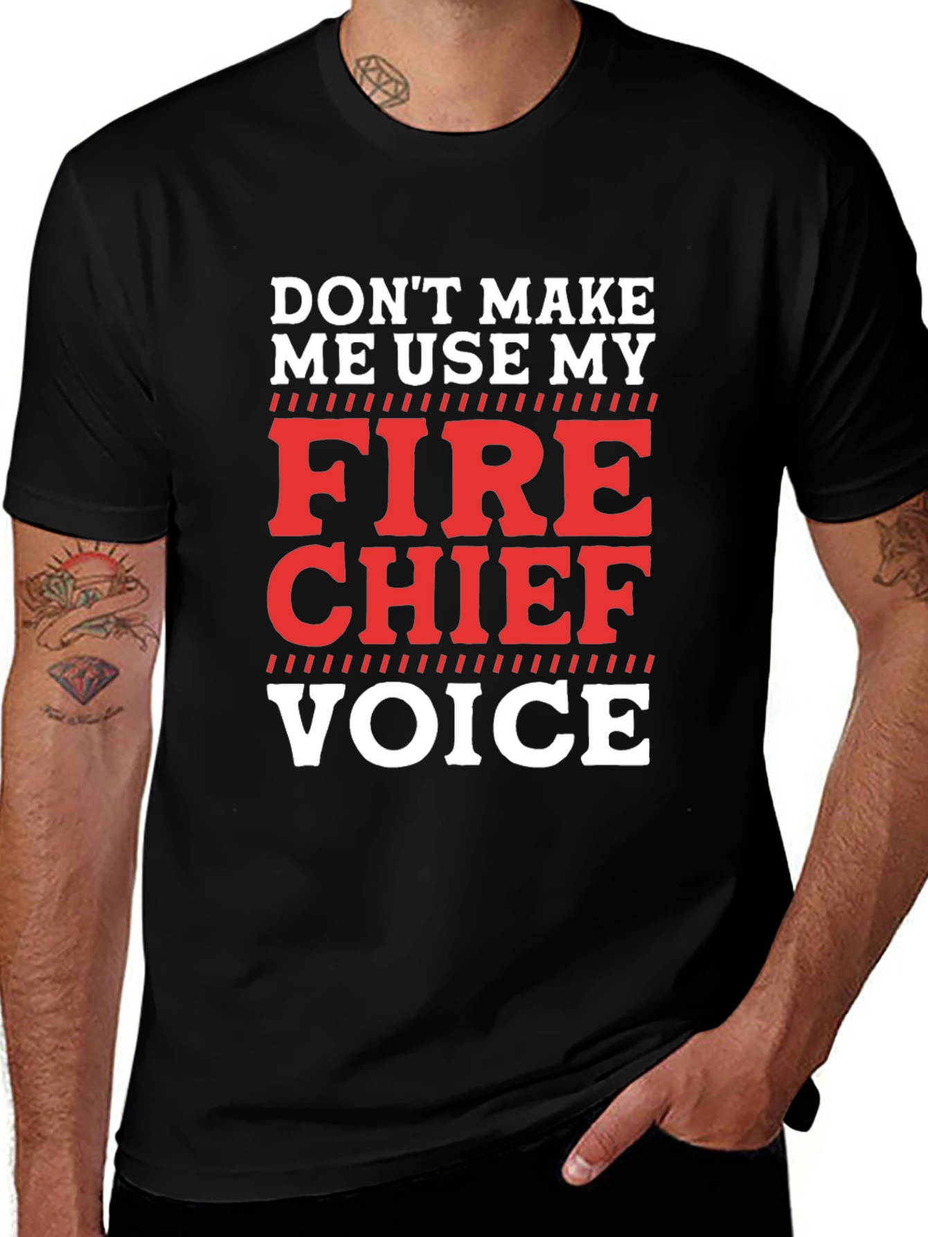Variant 20 of Fire Chief Voice T-Shirt - Funny Firefighter Tee