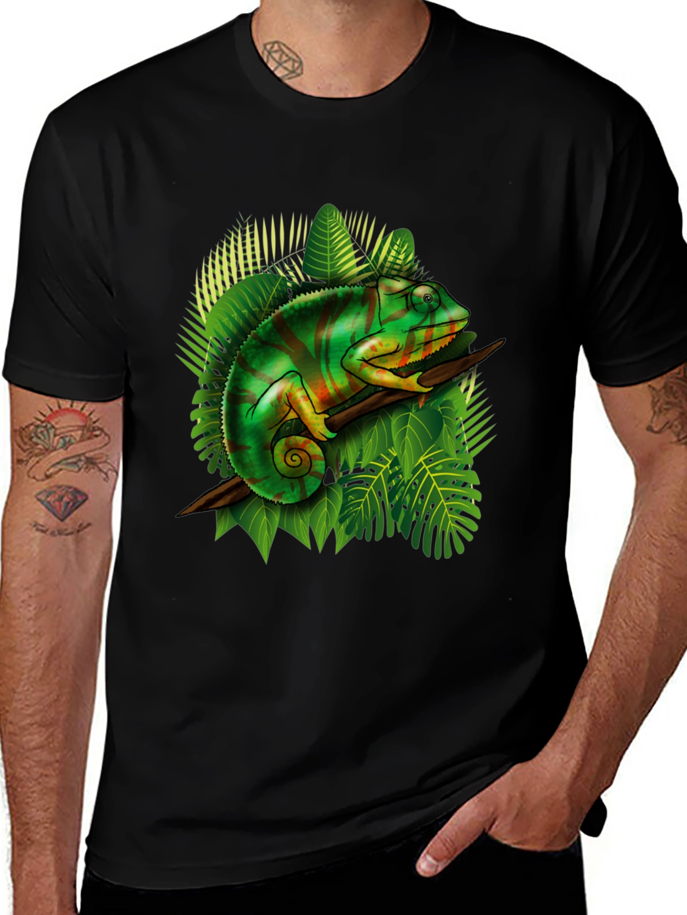 Variant 6 of Chameleon Graphic Tee - Unique Reptile T-Shirt