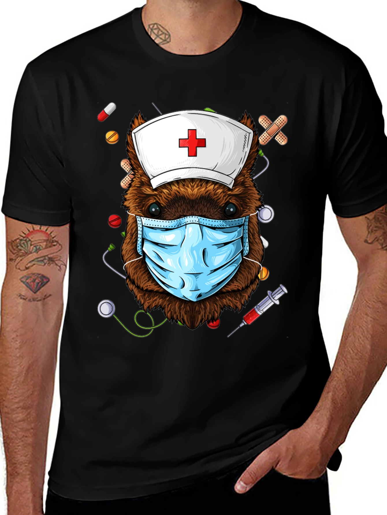 Variant 28 of Nurse Beaver T-Shirt: Healthcare Hero