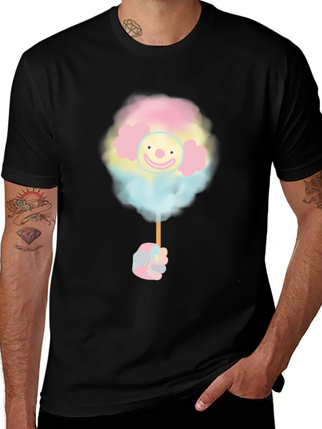 Clown Cotton Candy Graphic Tee