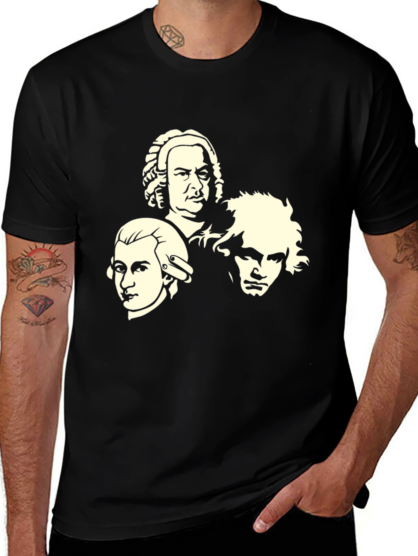 Variant 25 of Classical Composers Graphic Tee - Black