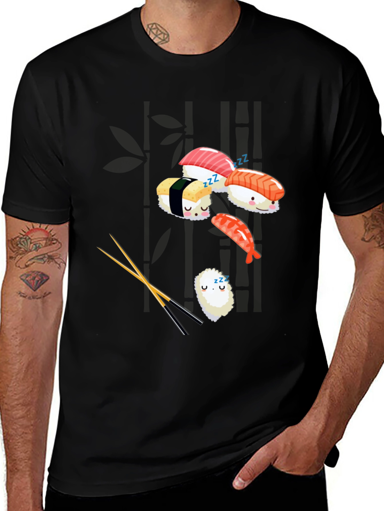 Variant 18 of Sushi Nap T-Shirt: Cute & Comfy Japanese Food Tee